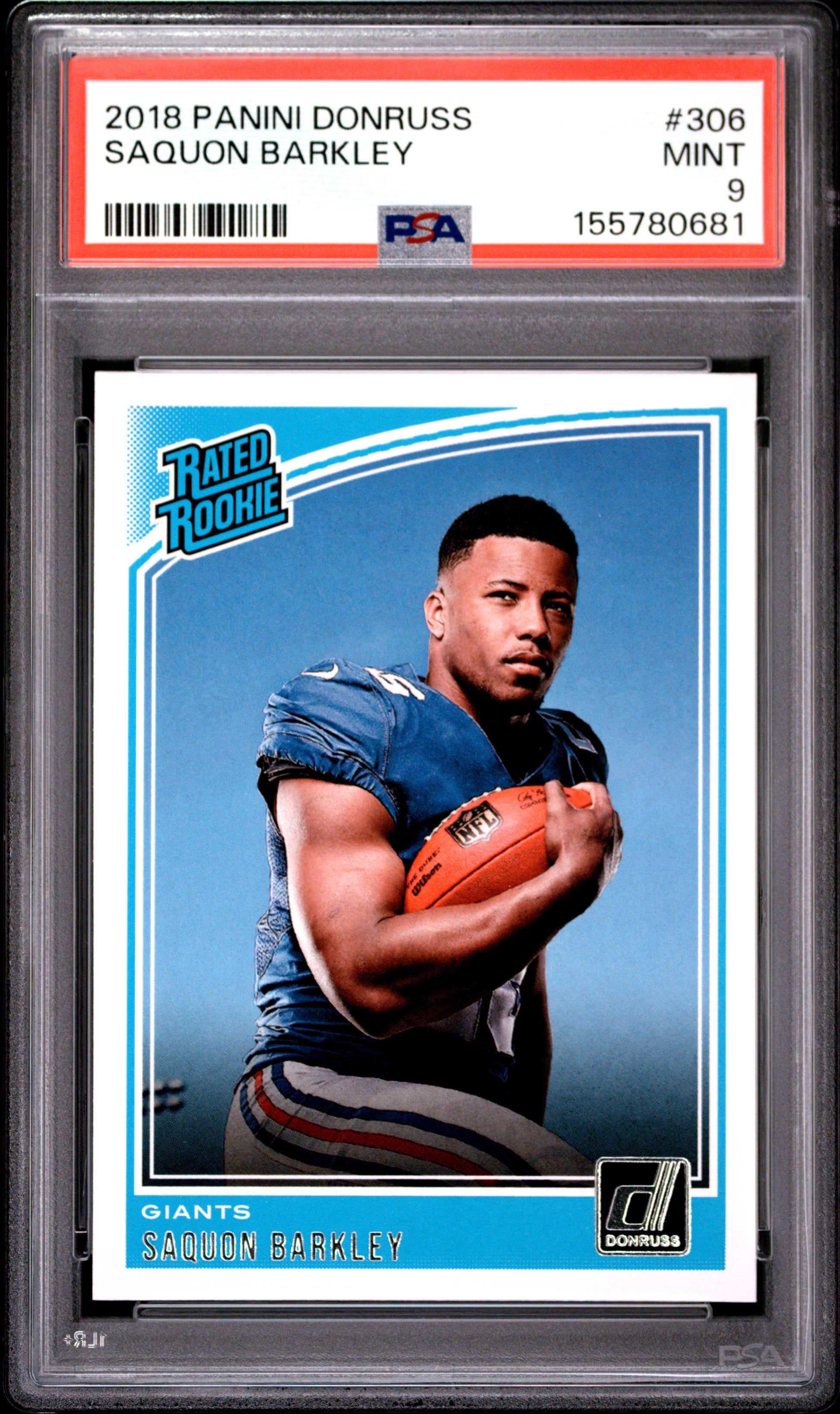 2018 Panini Donruss #306 Saquon Barkley RC PSA 9