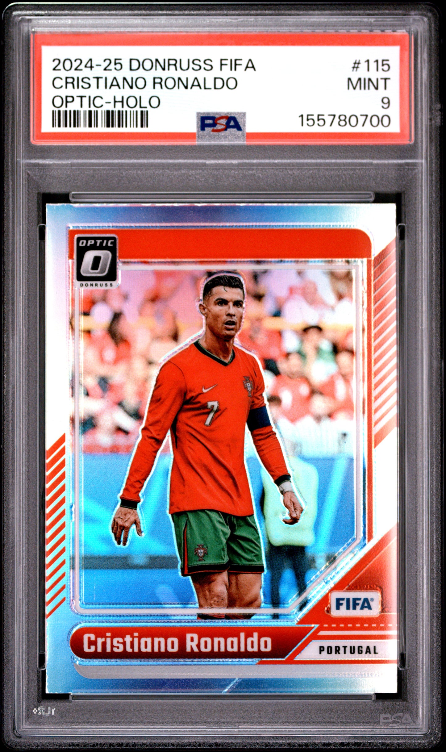 2024-25 Panini Donruss Fifa #115 Optic-Holo Cristiano Ronaldo PSA 9