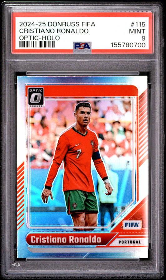 2024-25 Panini Donruss Fifa #115 Optic-Holo Cristiano Ronaldo PSA 9
