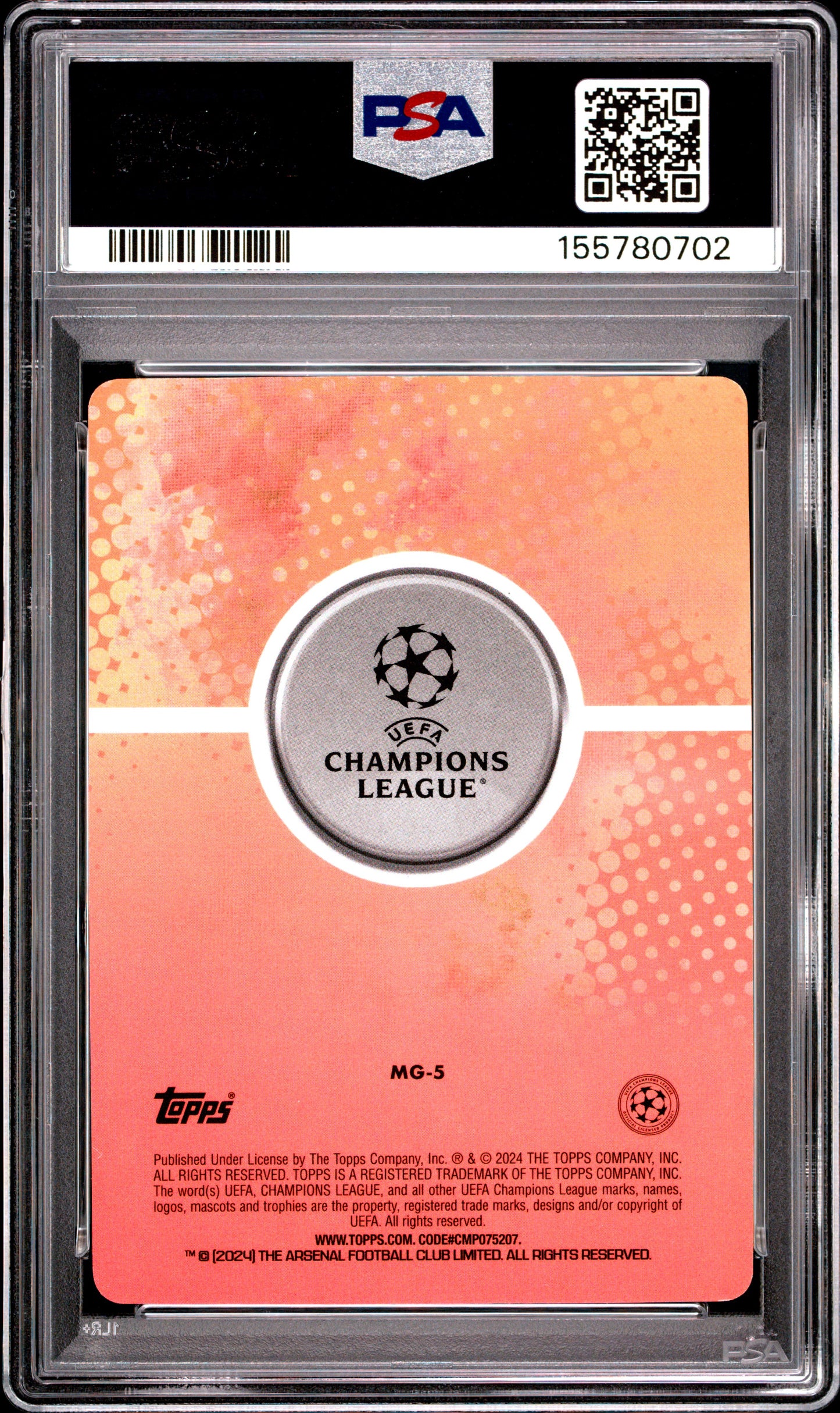 2023-24 Topps Merlin Uefa Club Comp. Merlin's Gamers #MG5 Declan Rice PSA 10