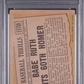 1961 Topps Babe Ruth Hits 60th Homer PSA 1
