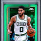 2025 Topps Chrome #49 Jayson Tatum Green Refractor #'d /99 PSA 8