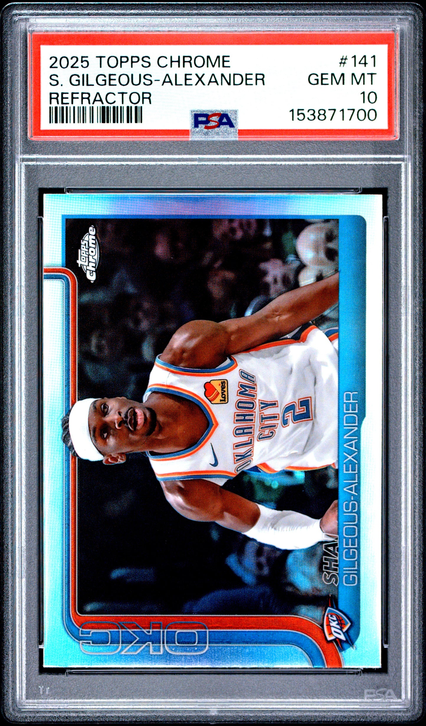 2025 Topps Chrome #141 Refractor Shai Gilgeous-Alexander PSA 10
