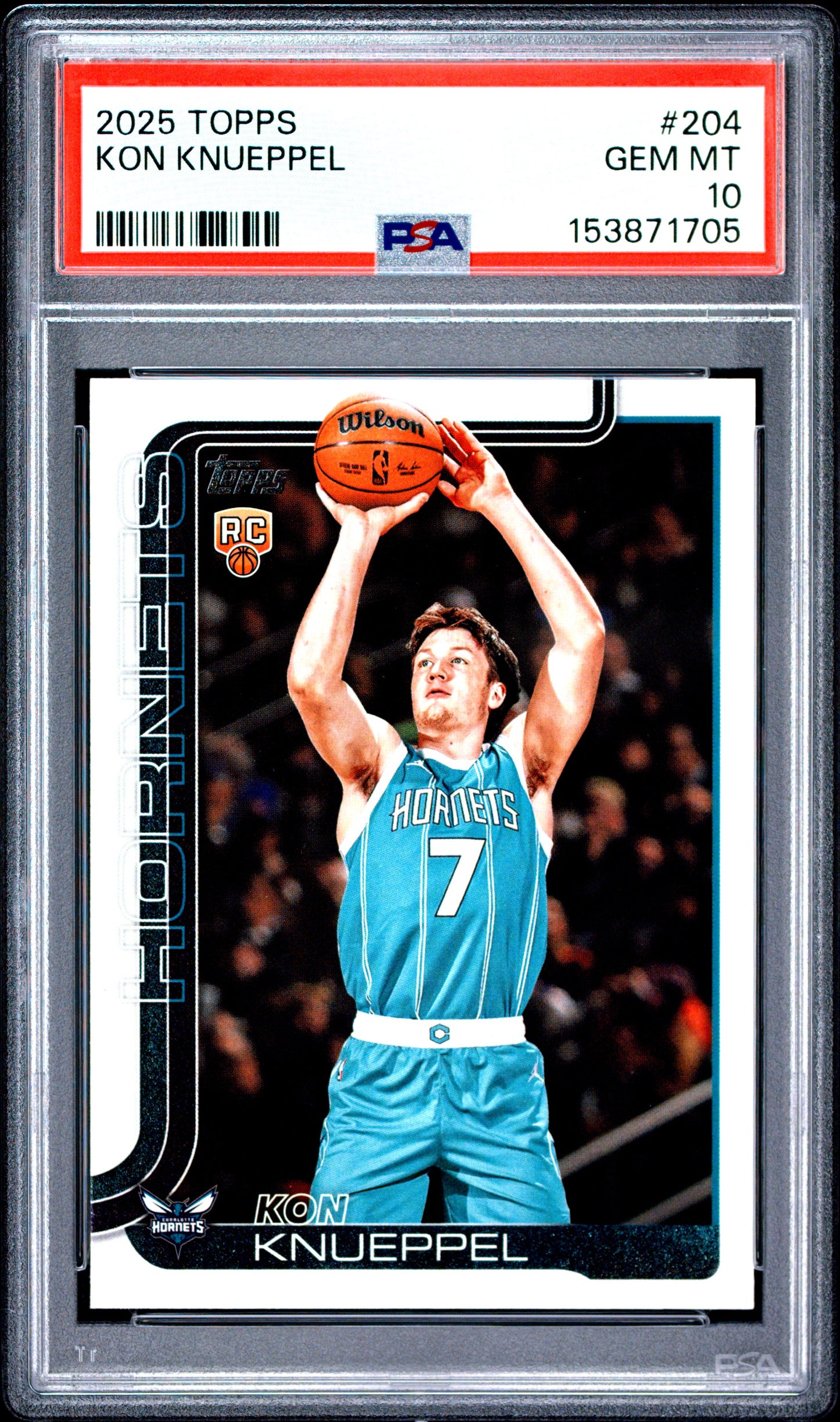 2025 Topps #204 Kon Knueppel RC PSA 10 (1705)
