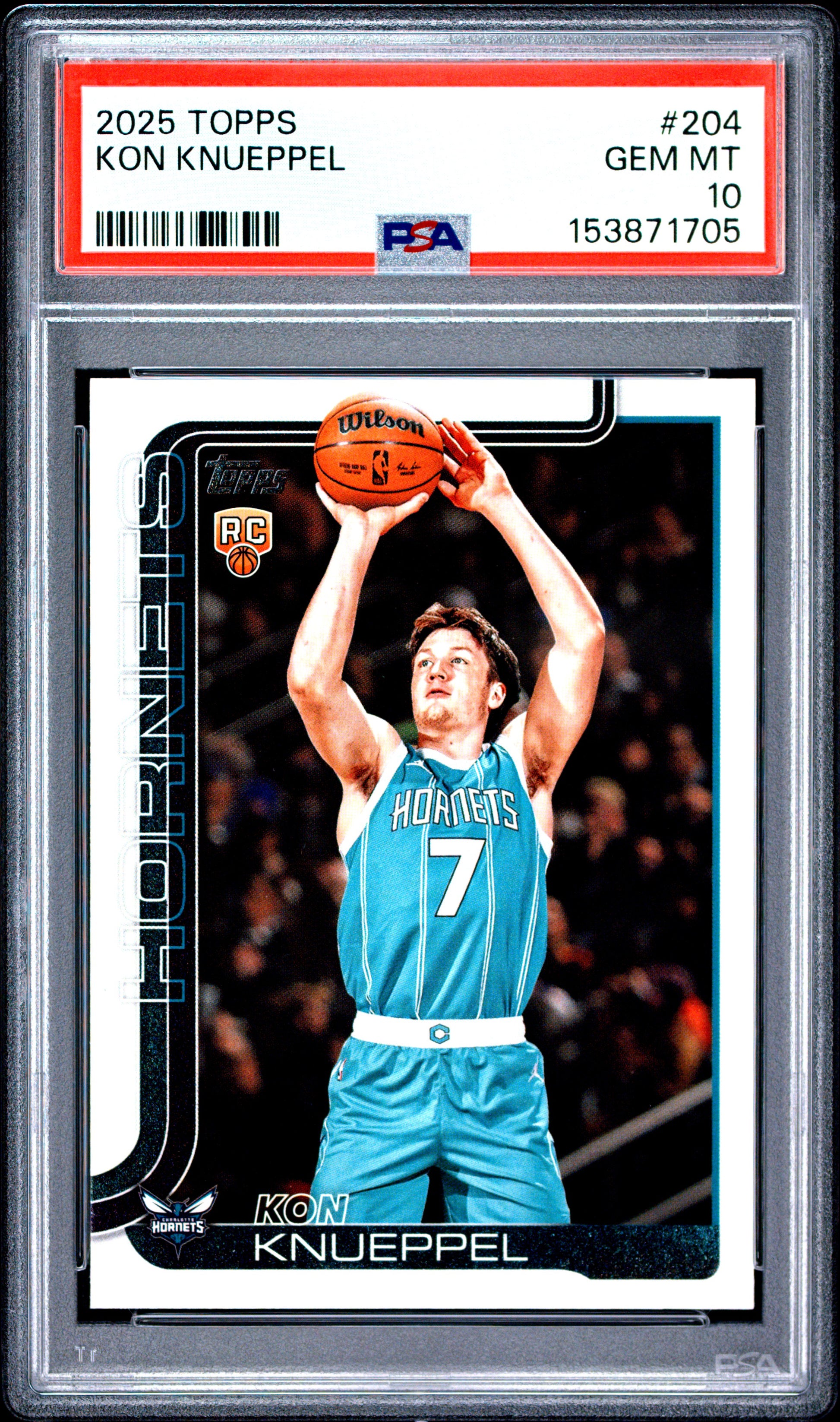 2025 Topps #204 Kon Knueppel RC PSA 10 (1705)