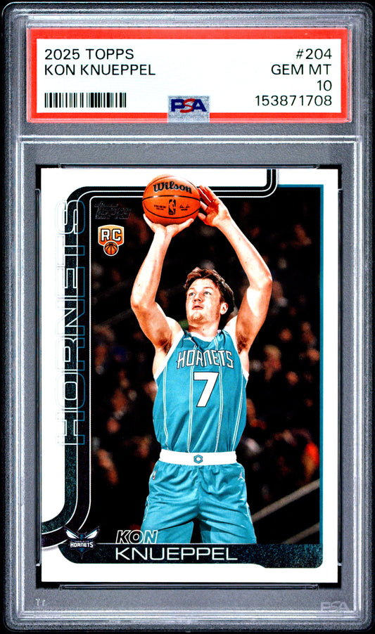 2025 Topps #204 Kon Knueppel RC PSA 10 (1708)