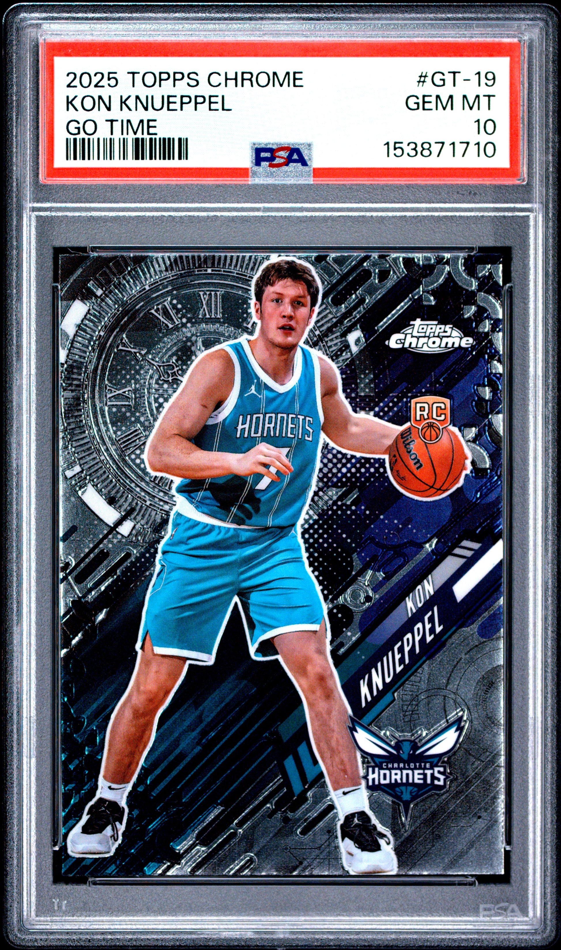 2025 Topps Chrome Go Time #GT-19 Kon Knueppel RC PSA 10