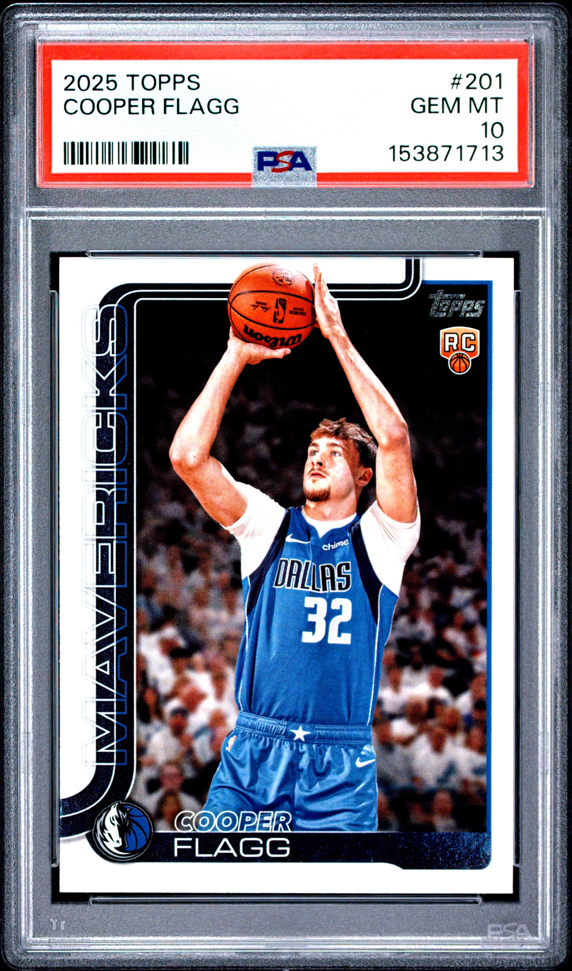 2025 Topps #201 Cooper Flagg RC PSA 10 (1713)