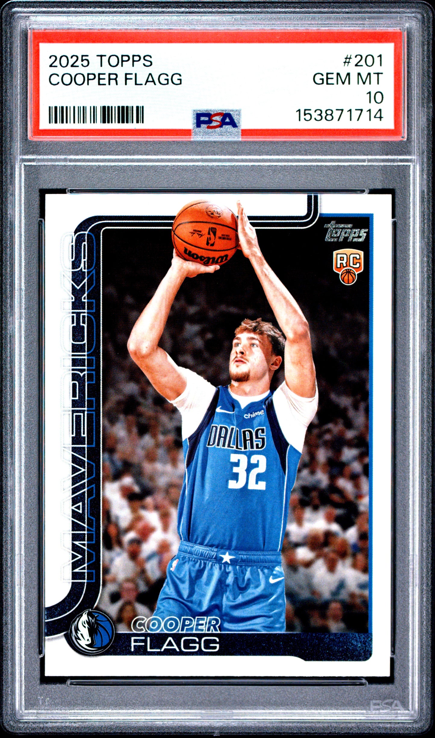 2025 Topps #201 Cooper Flagg RC PSA 10 (1714)
