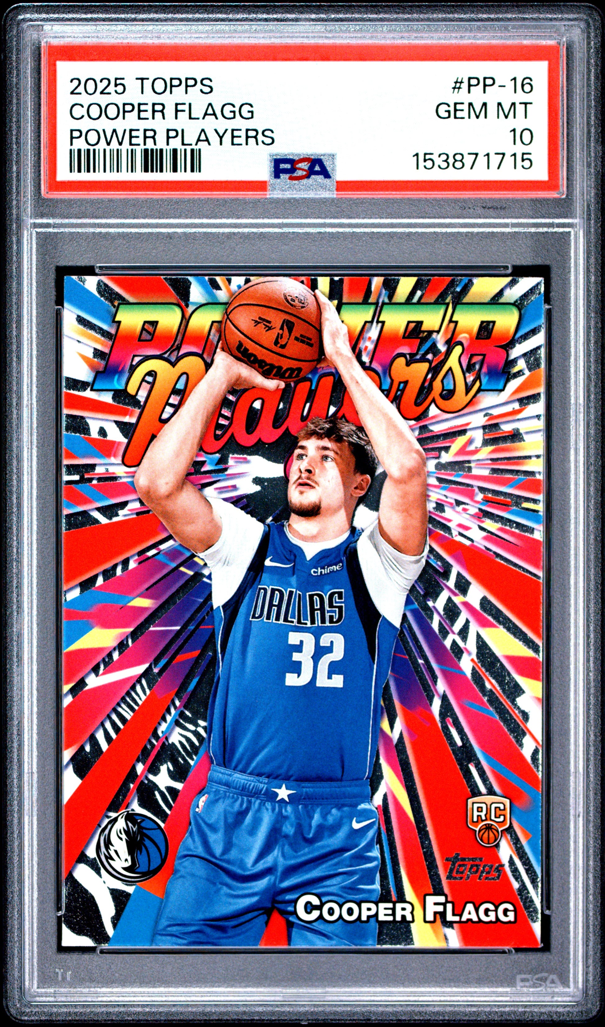 2025 Topps Power Players #PP-16 Cooper Flagg RC PSA 10 (1715)