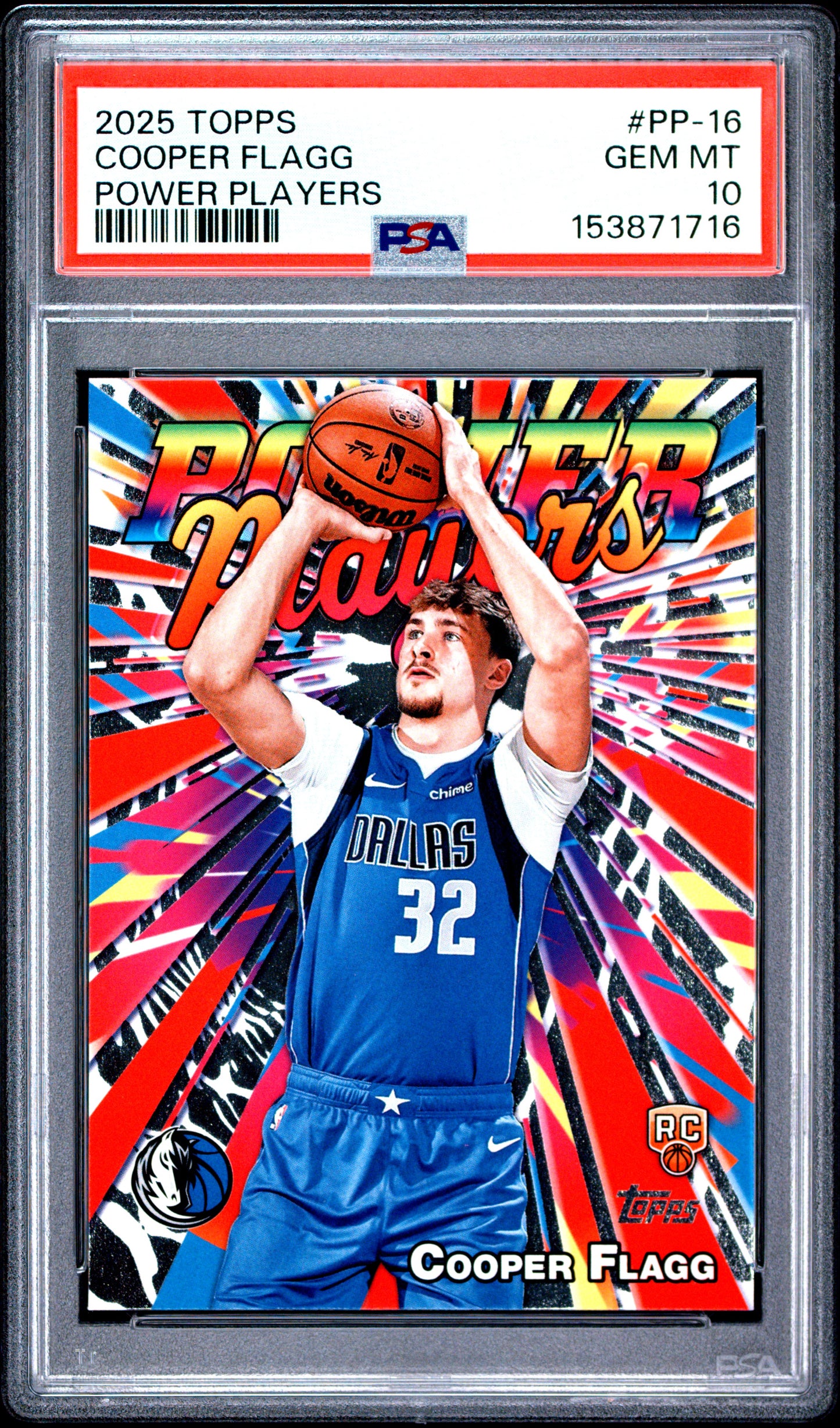 2025 Topps Power Players #PP-16 Cooper Flagg RC PSA 10 (1716)
