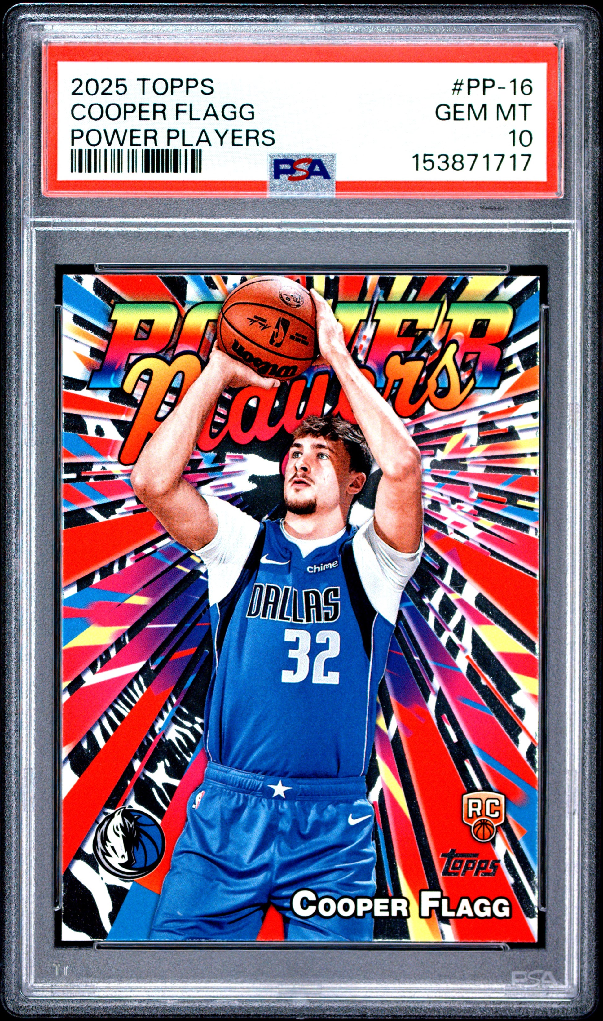 2025 Topps Power Players #PP-16 Cooper Flagg RC PSA 10 (1717)