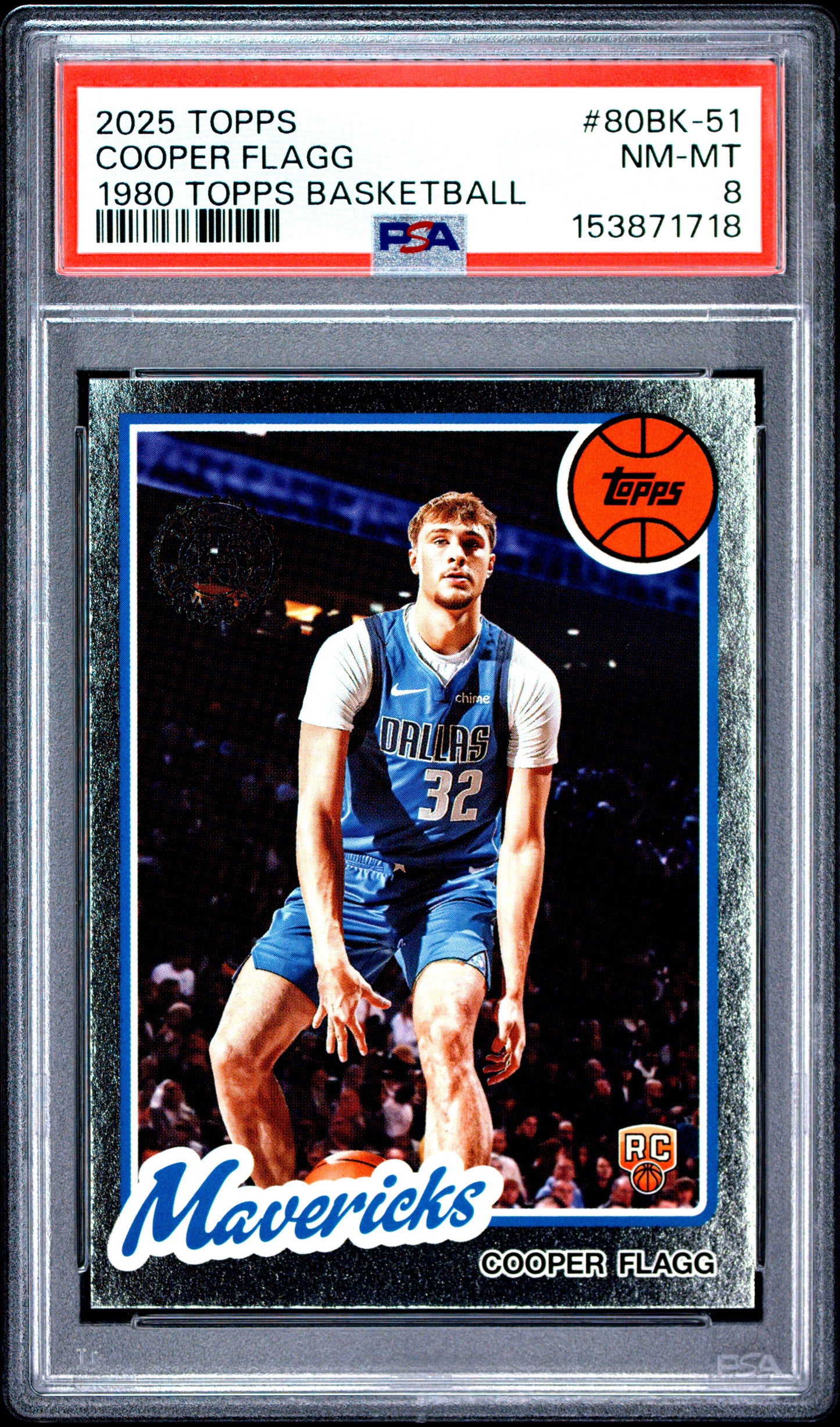 2025 Topps 1980-81 Topps Basketball #80BK-51 Cooper Flagg RC PSA 8 (1718)
