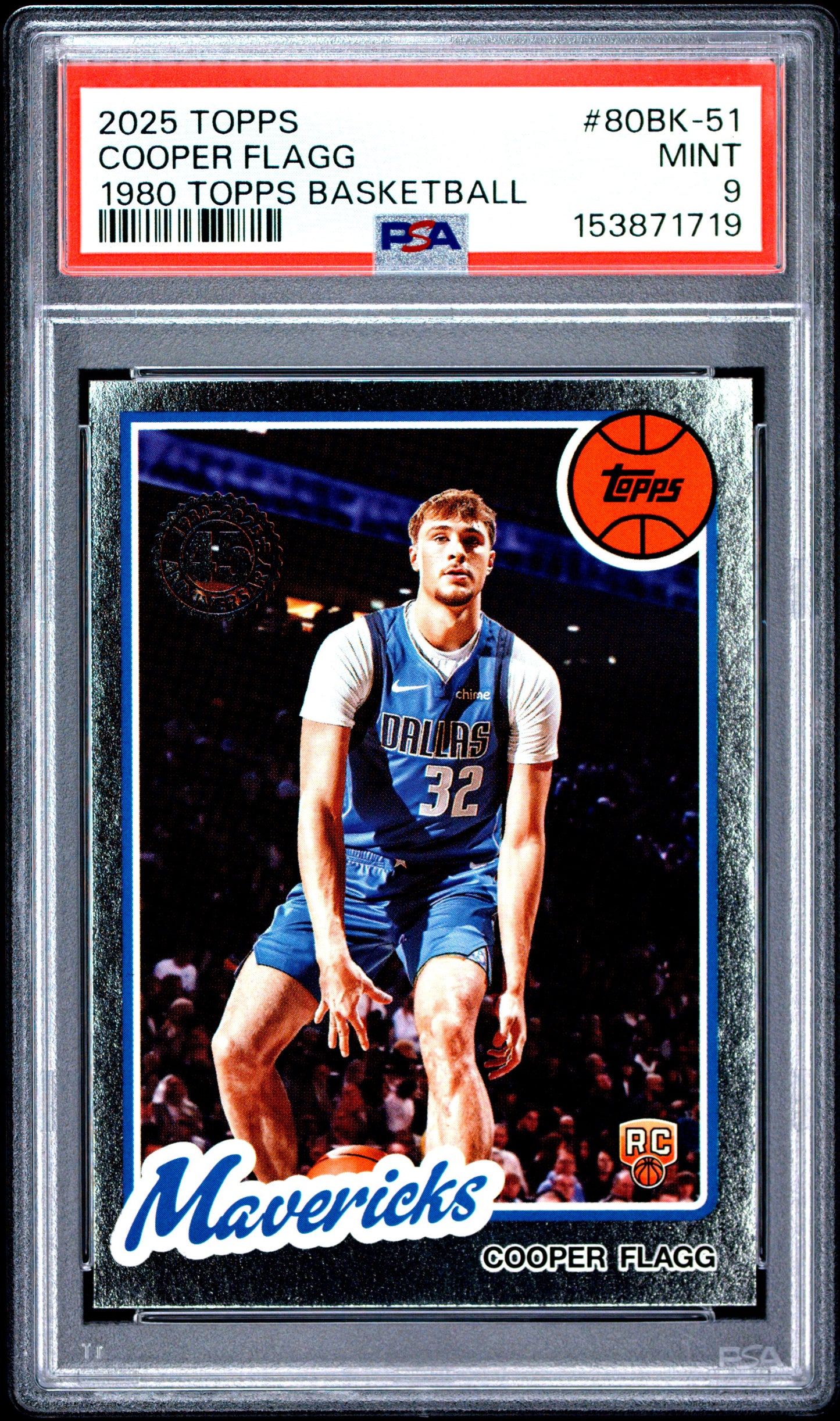2025 Topps 1980-81 Topps Basketball #80BK-51 Cooper Flagg RC PSA 9 (1719)