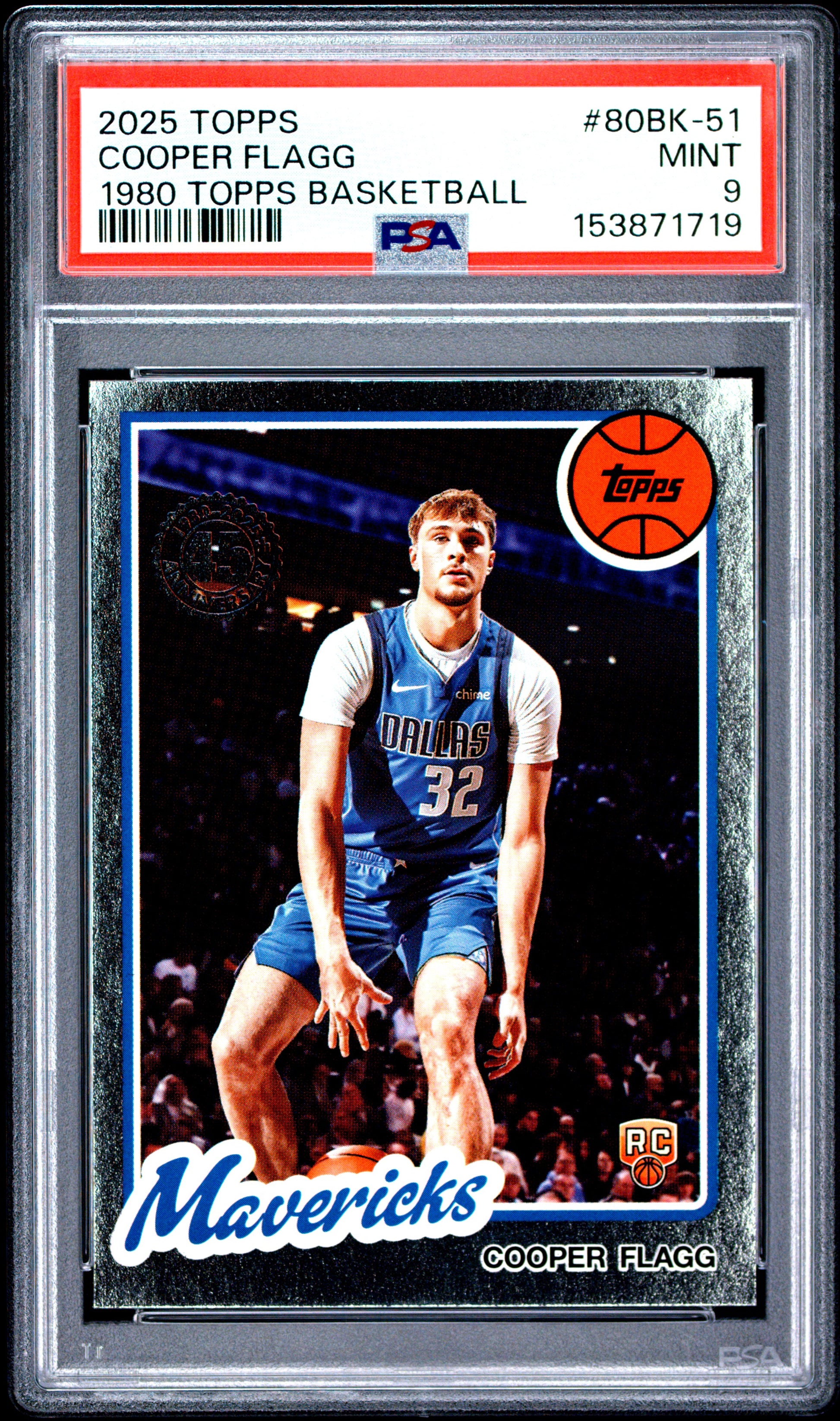 2025 Topps 1980-81 Topps Basketball #80BK-51 Cooper Flagg RC PSA 9 (1719)