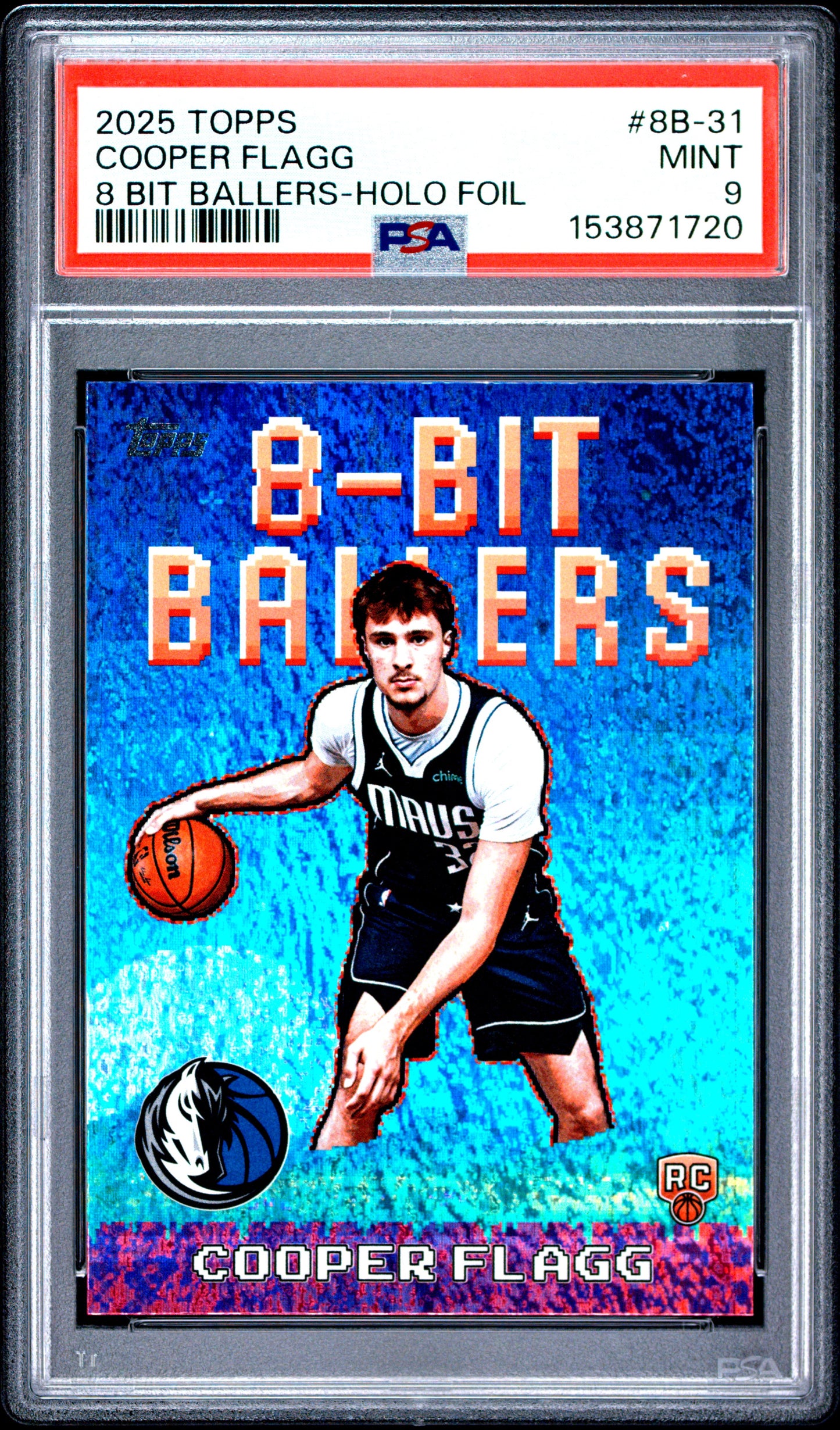 2025 Topps 8 Bit Ballers #8B-31 Holo Foil Cooper Flagg RC PSA 9