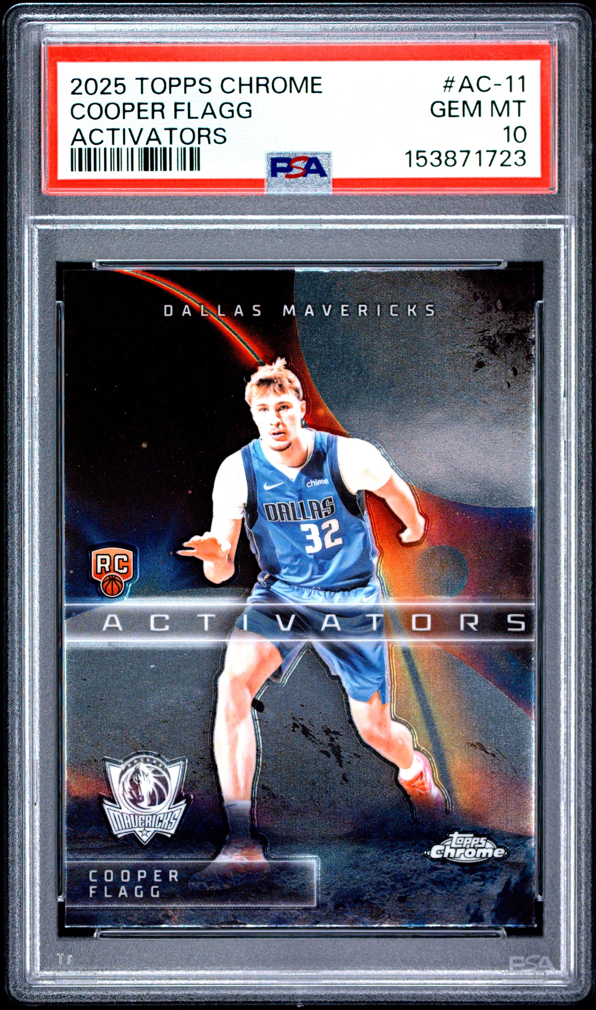2025 Topps Chrome Activators #AC-11 Cooper Flagg RC PSA 10