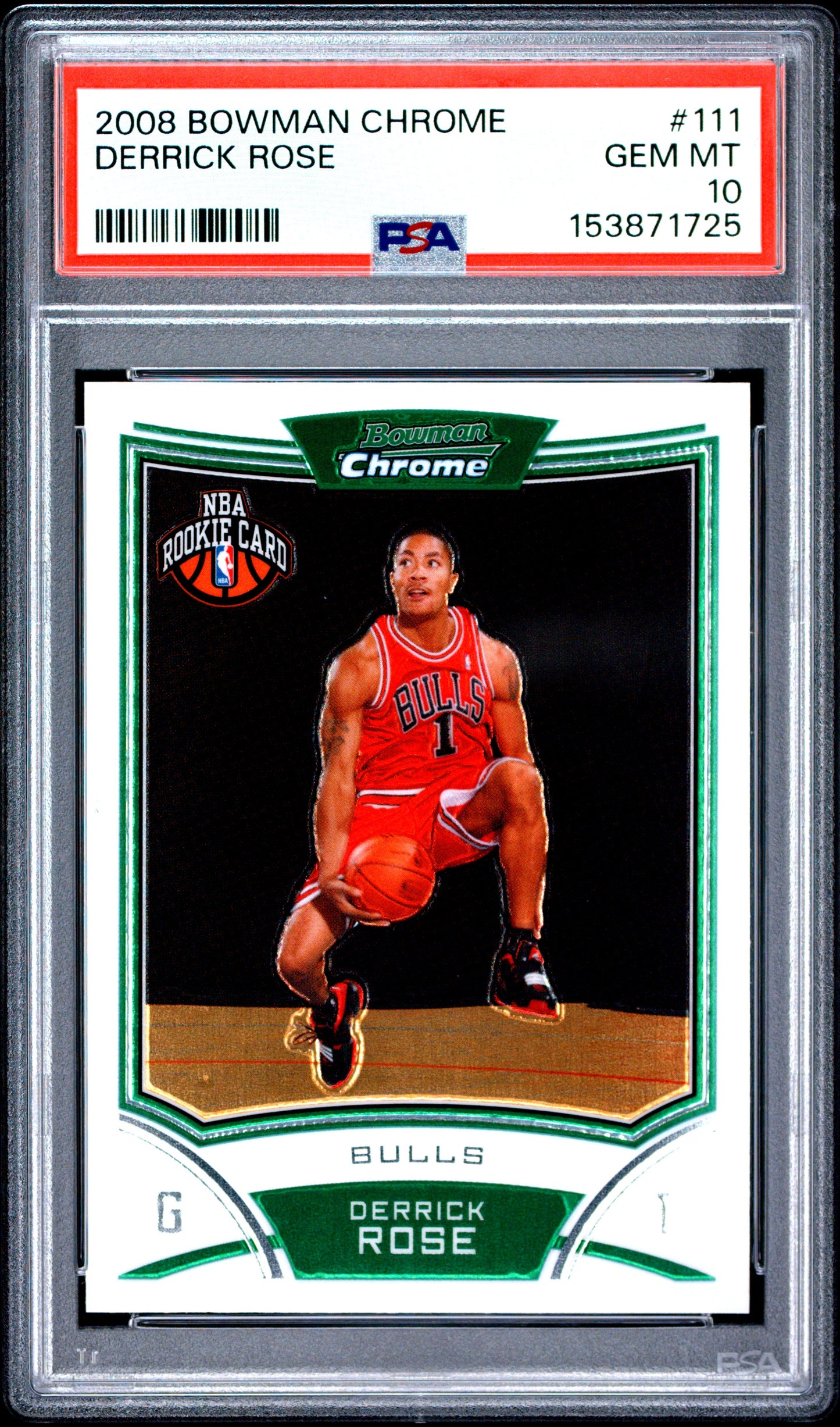 2008 Bowman Chrome #111 Derrick Rose RC PSA 10