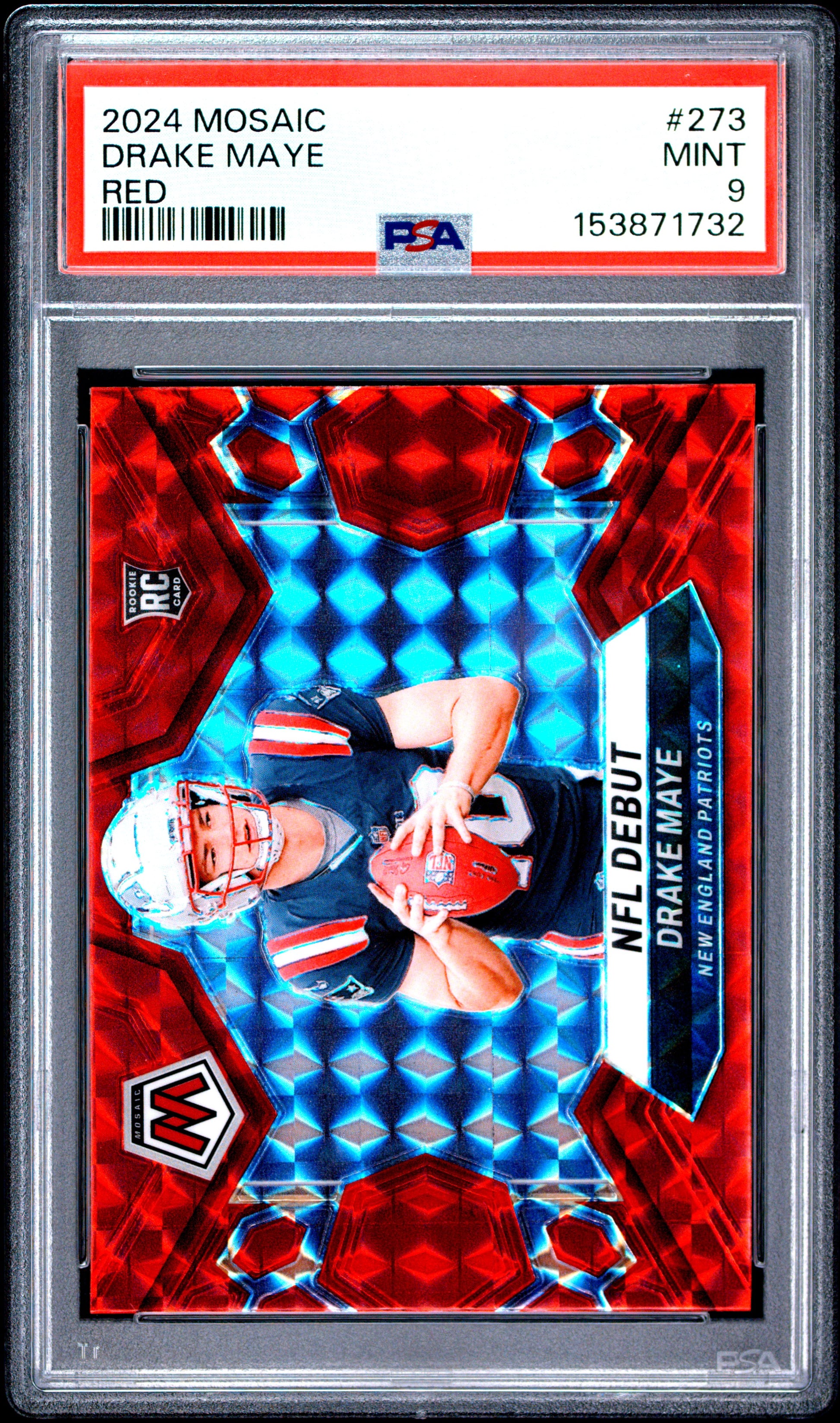 2024 Panini Mosaic #273 Red Drake Maye RC PSA 9