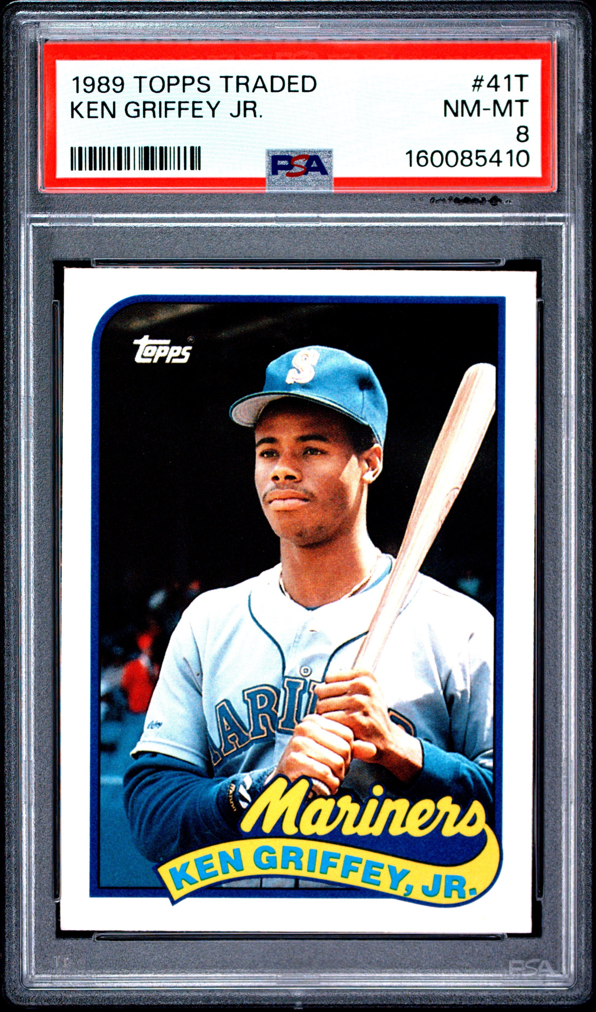 1989 Topps Traded #41T Ken Griffey Jr. RC PSA 8