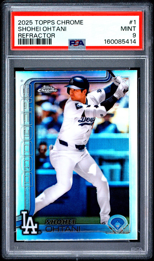 2025 Topps Chrome #1 Refractor Shohei Ohtani PSA 9