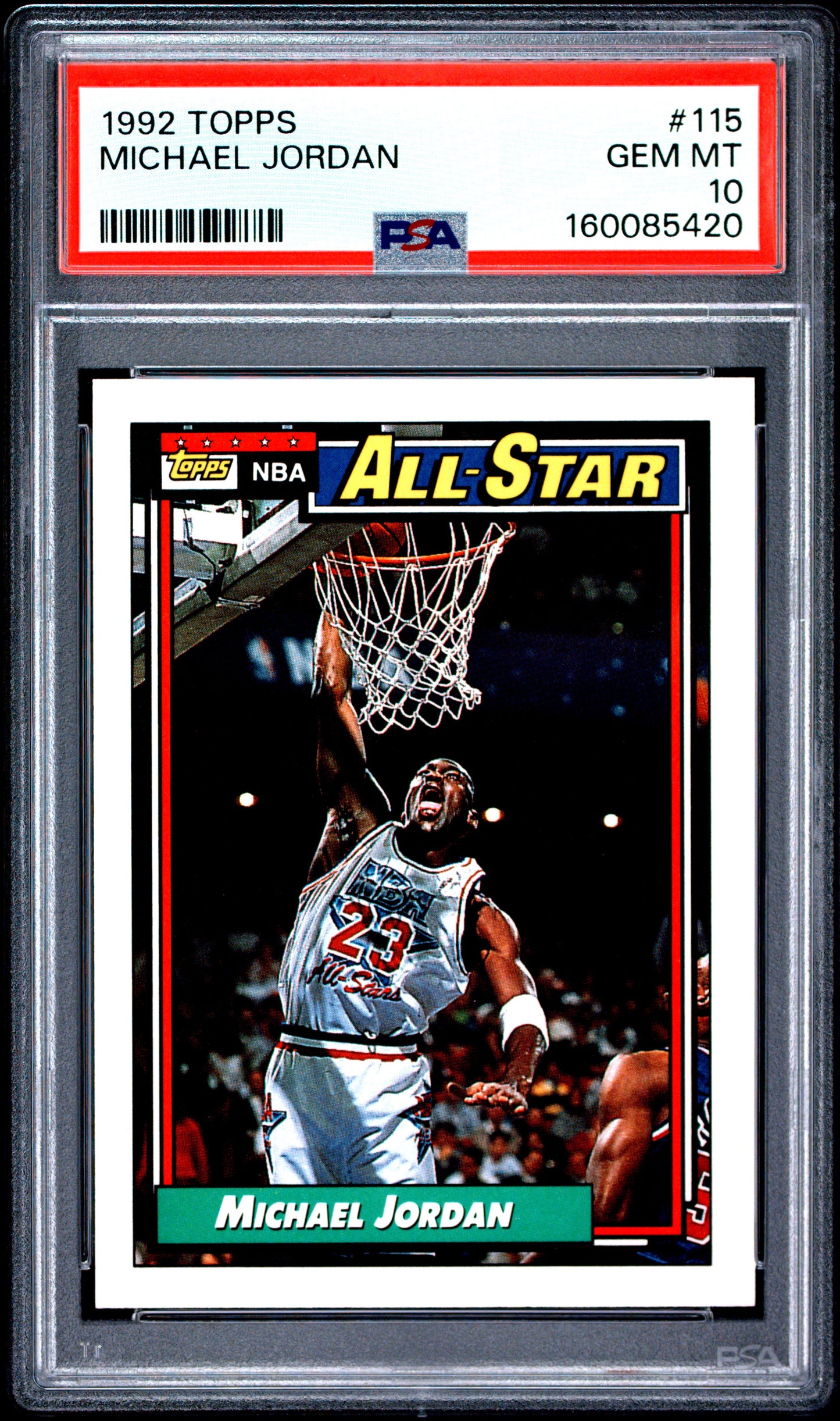 1992 Topps #115 Michael Jordan PSA 10