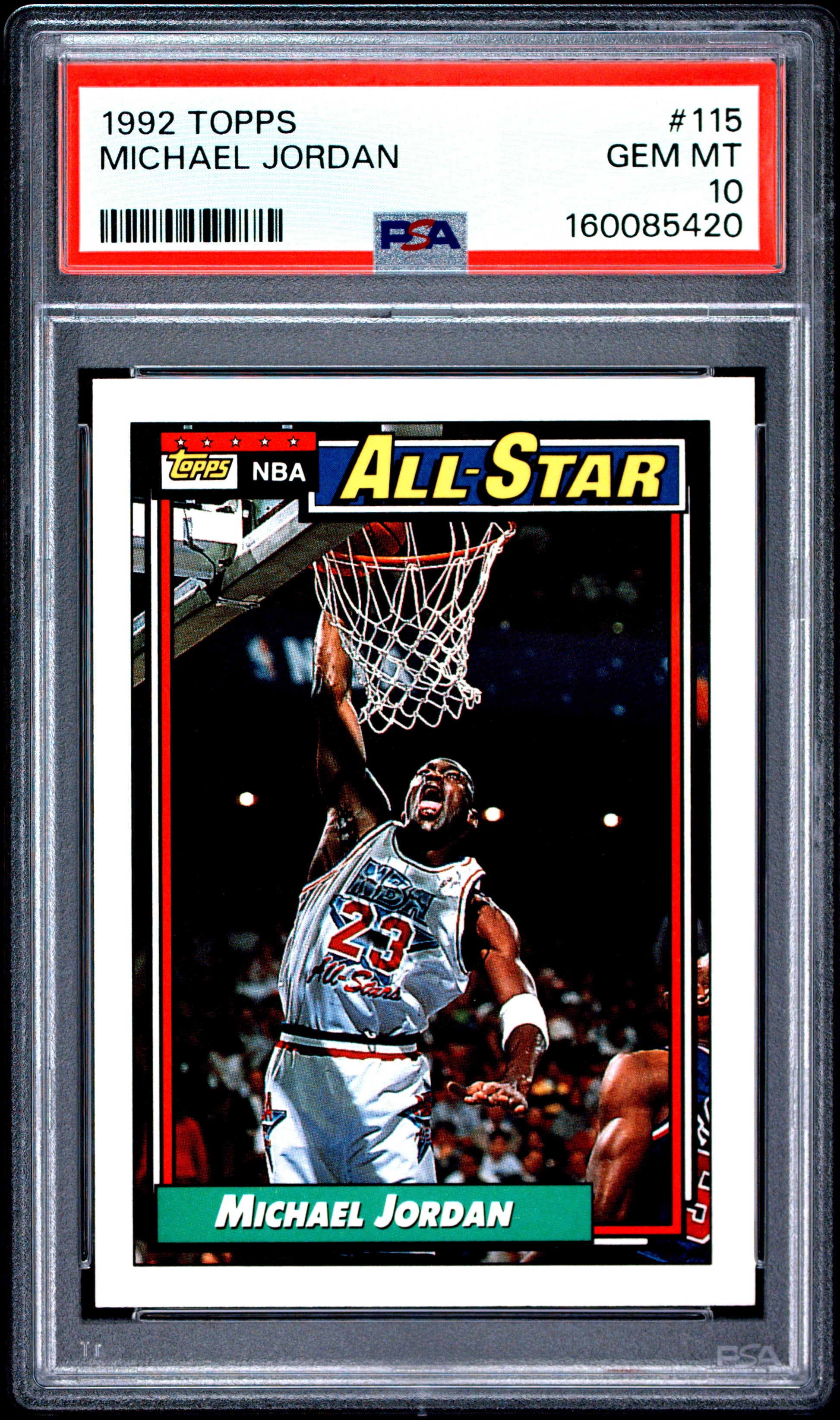 1992 Topps #115 Michael Jordan PSA 10