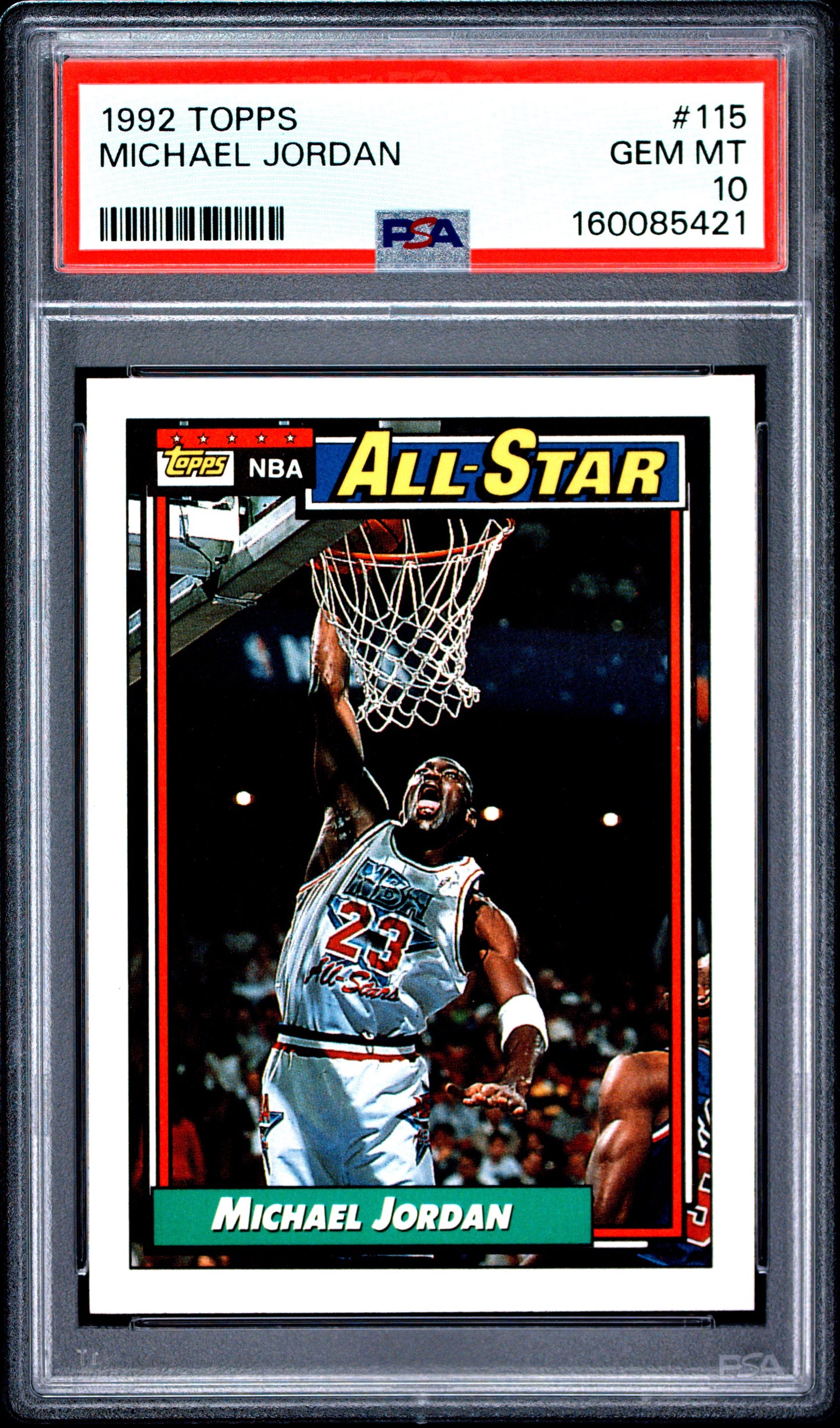 1992 Topps #115 Michael Jordan PSA 10 (5421)