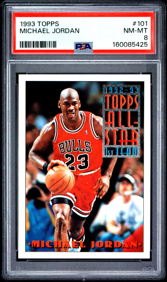 1993 Topps #101 Michael Jordan PSA 8
