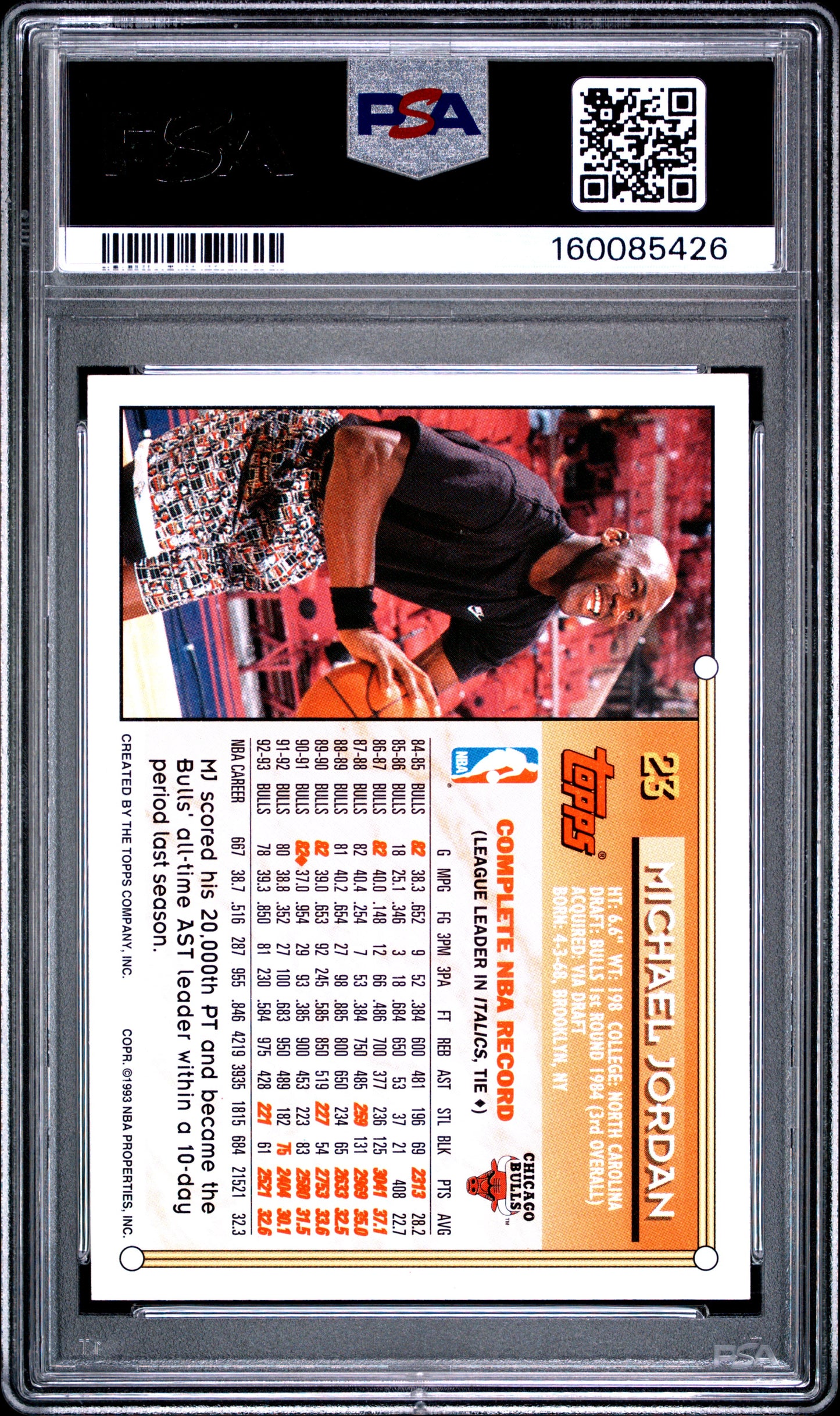 1993 Topps #23 Michael Jordan PSA 9