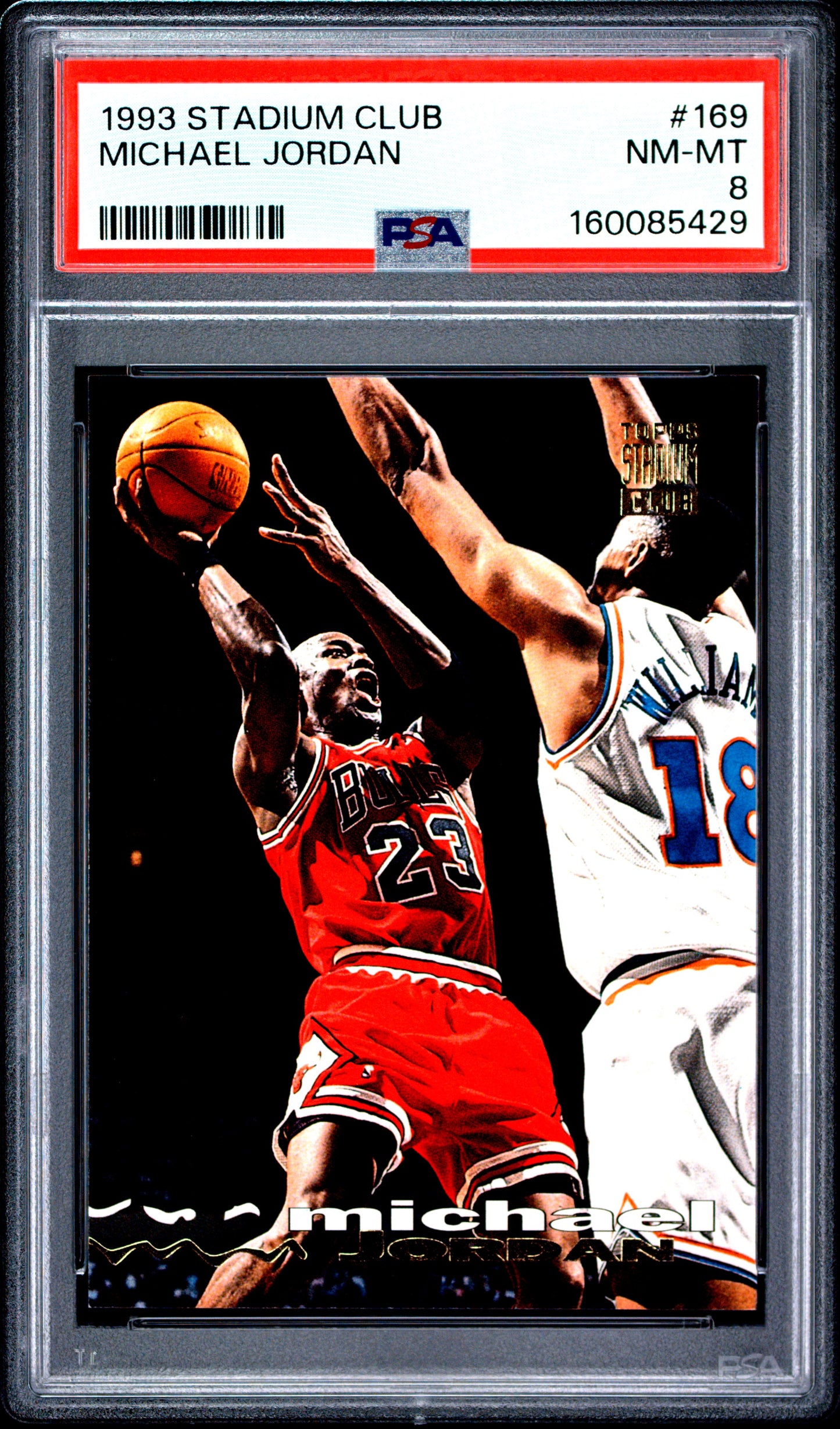 1993 Stadium Club #169 Michael Jordan PSA 8