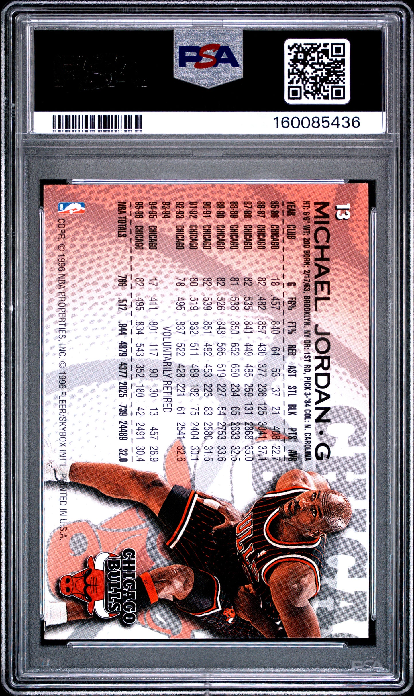 1996 Fleer #13 Michael Jordan PSA 9