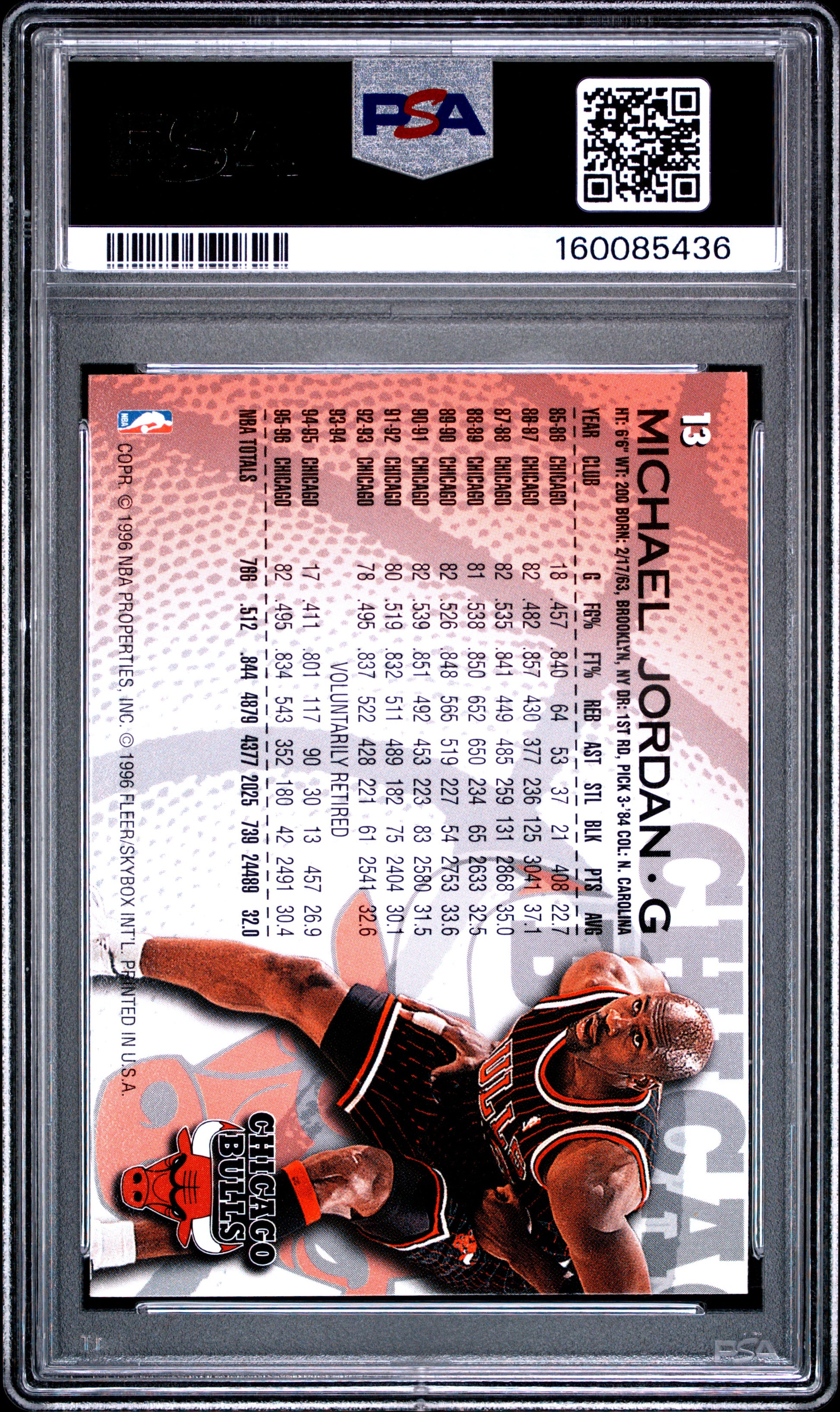 1996 Fleer #13 Michael Jordan PSA 9
