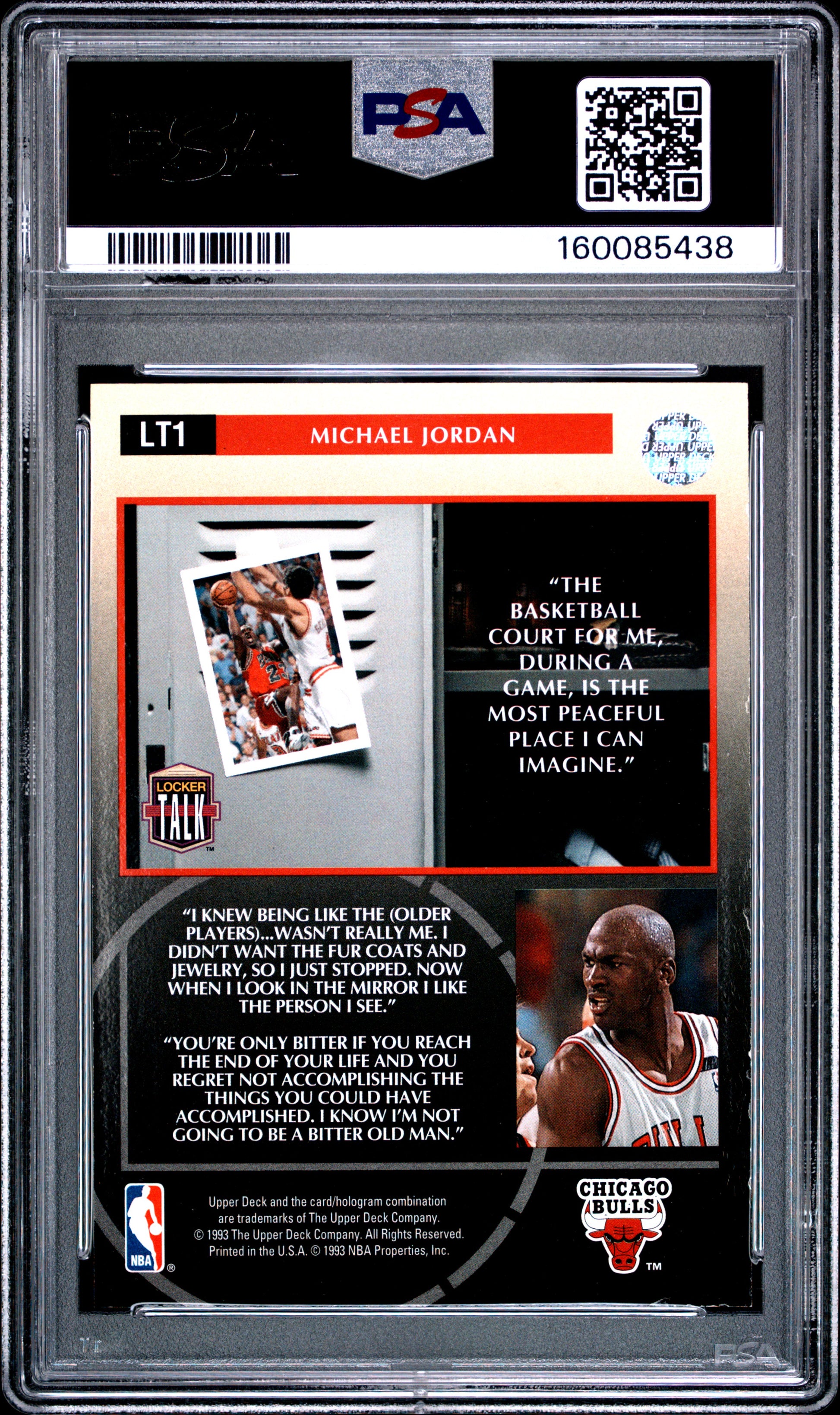 1993 Upper Deck Locker Talk #LT1 Michael Jordan PSA 7
