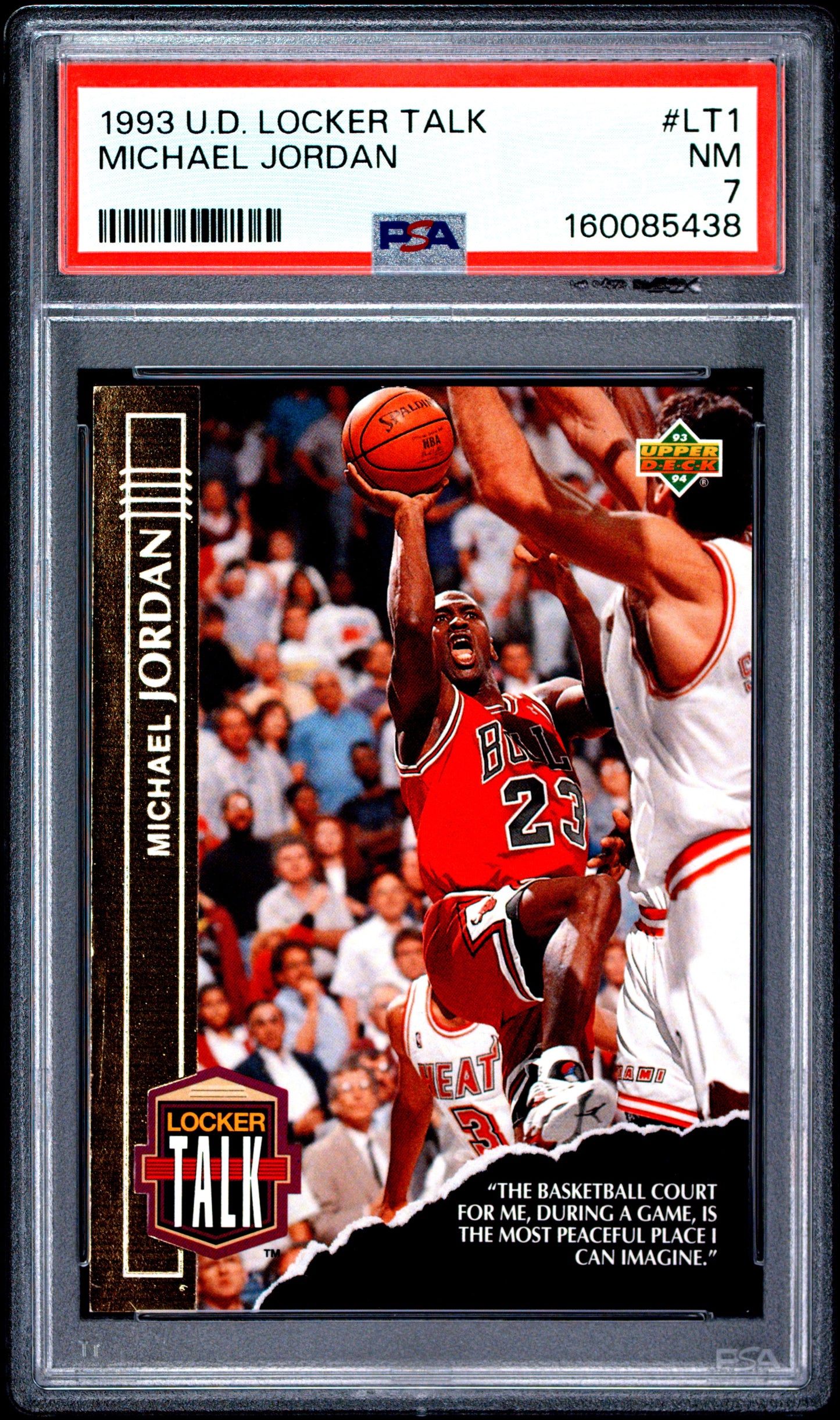 1993 Upper Deck Locker Talk #LT1 Michael Jordan PSA 7