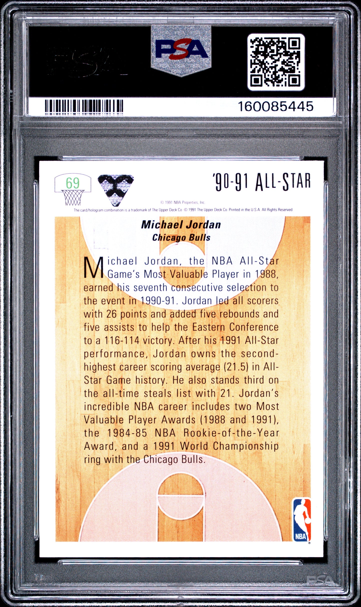 1991 Upper Deck #69 Michael Jordan PSA 9