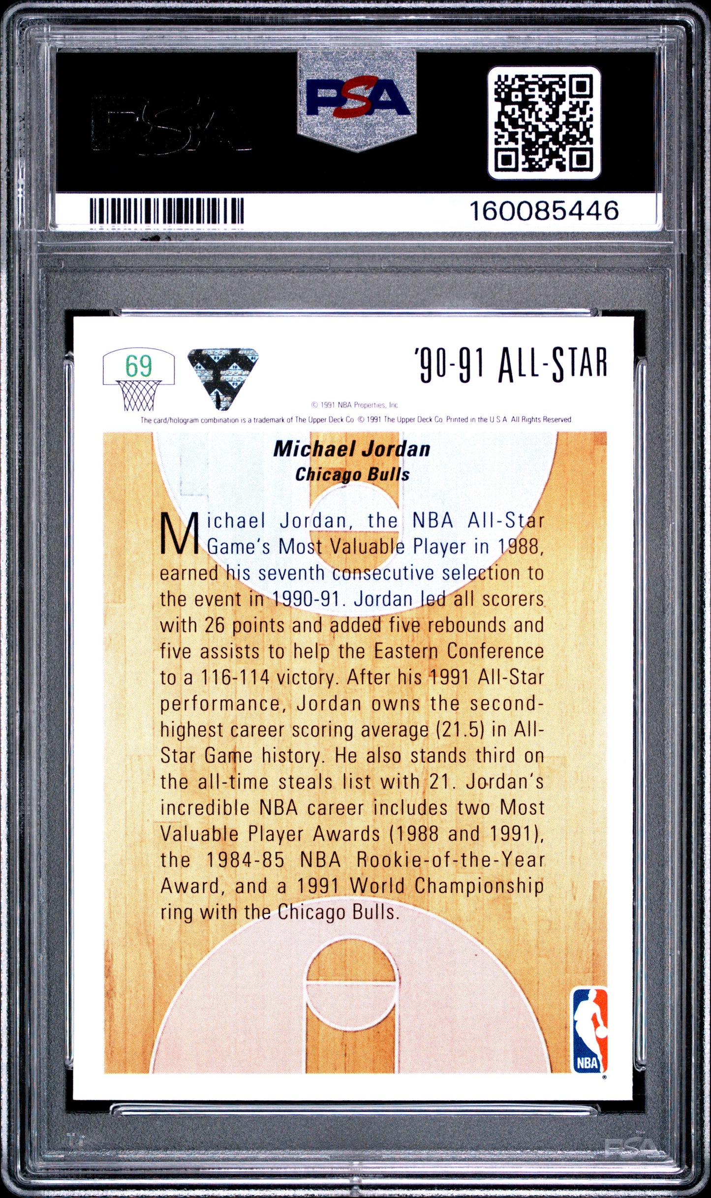 1991 Upper Deck #69 Michael Jordan PSA 9 (5446)