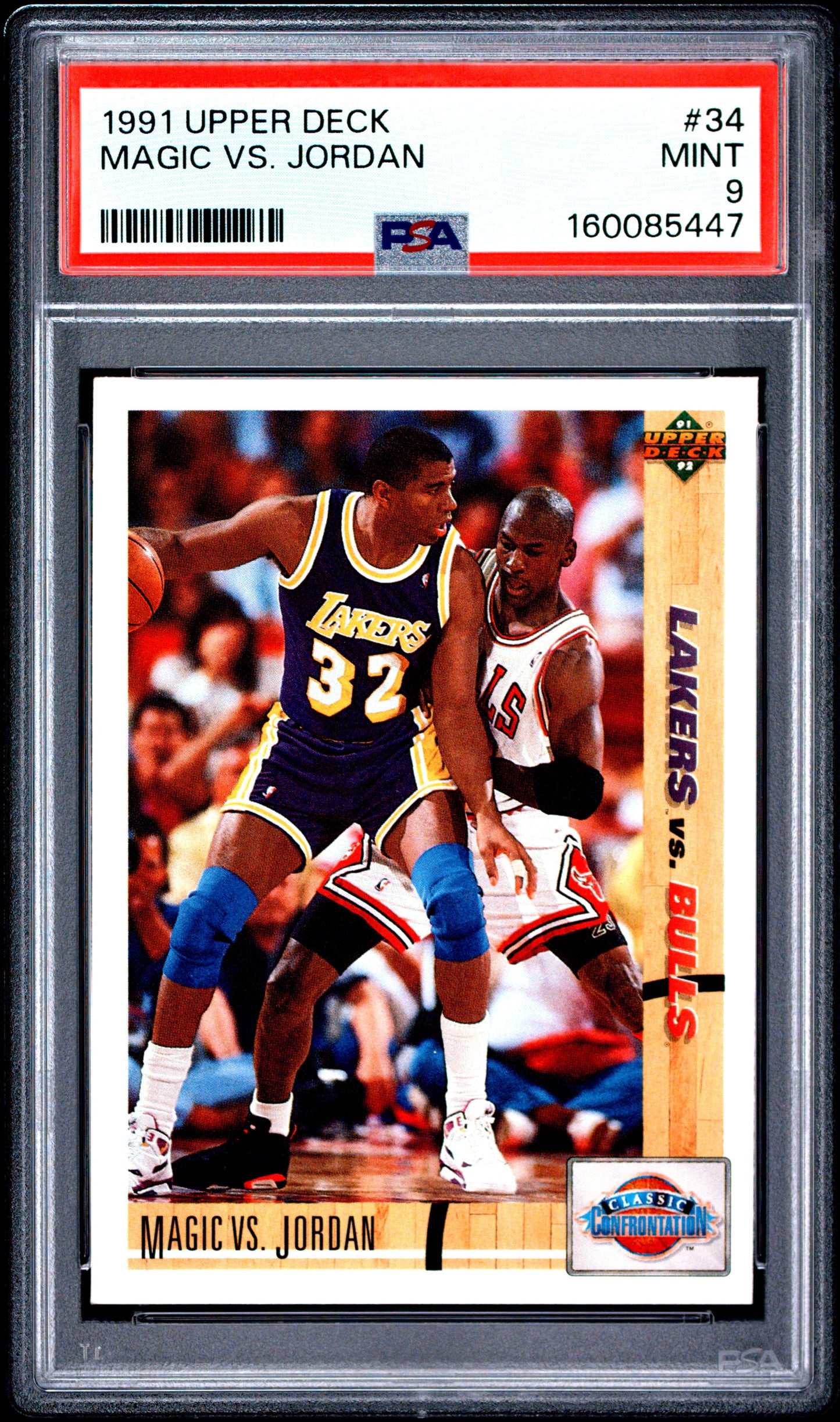 1991 Upper Deck #34 Magic Vs. Jordan PSA 9 (5447)