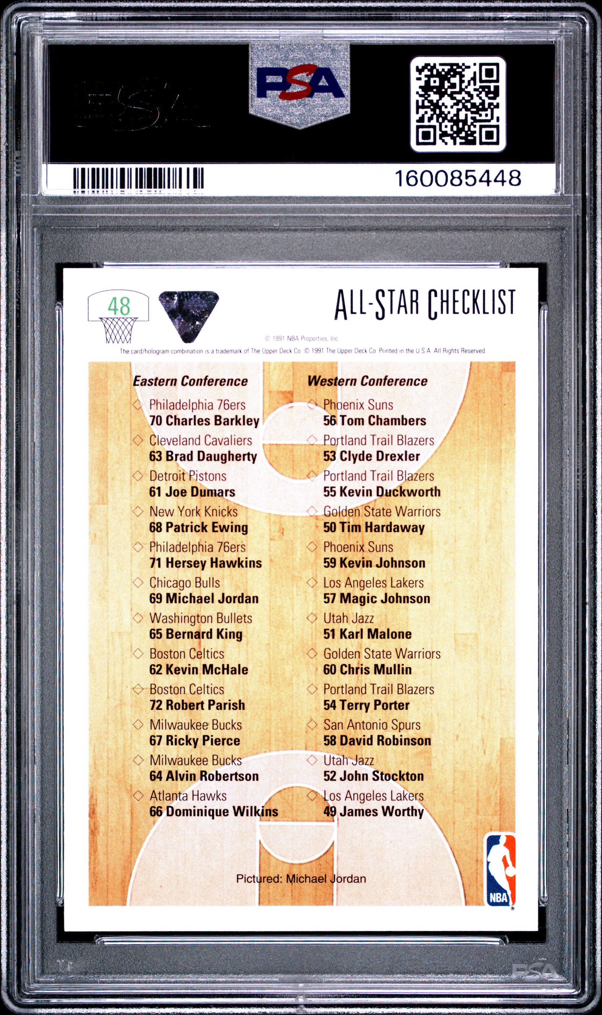1991 Upper Deck #48 All-Star Checklist Michael Jordan PSA 9 (5448)