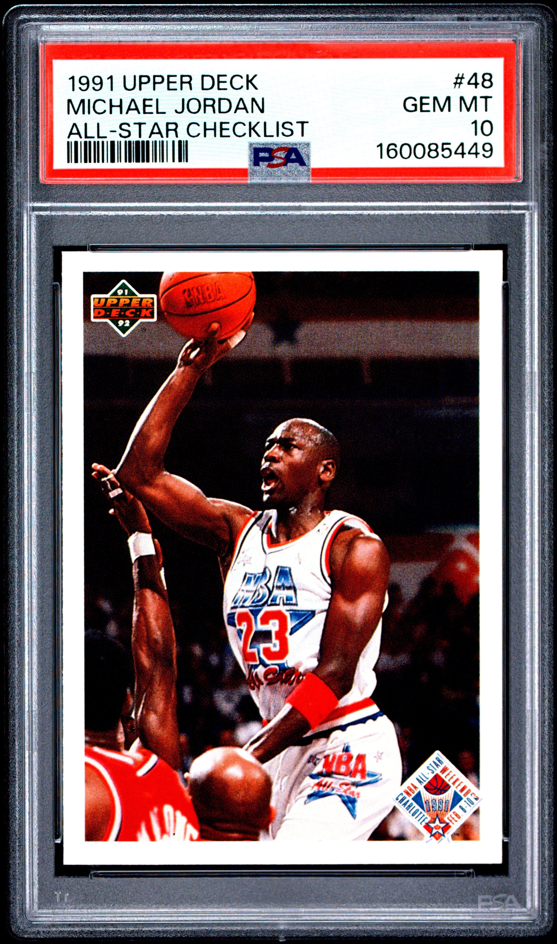 1991 Upper Deck #48 All-Star Checklist Michael Jordan PSA 10