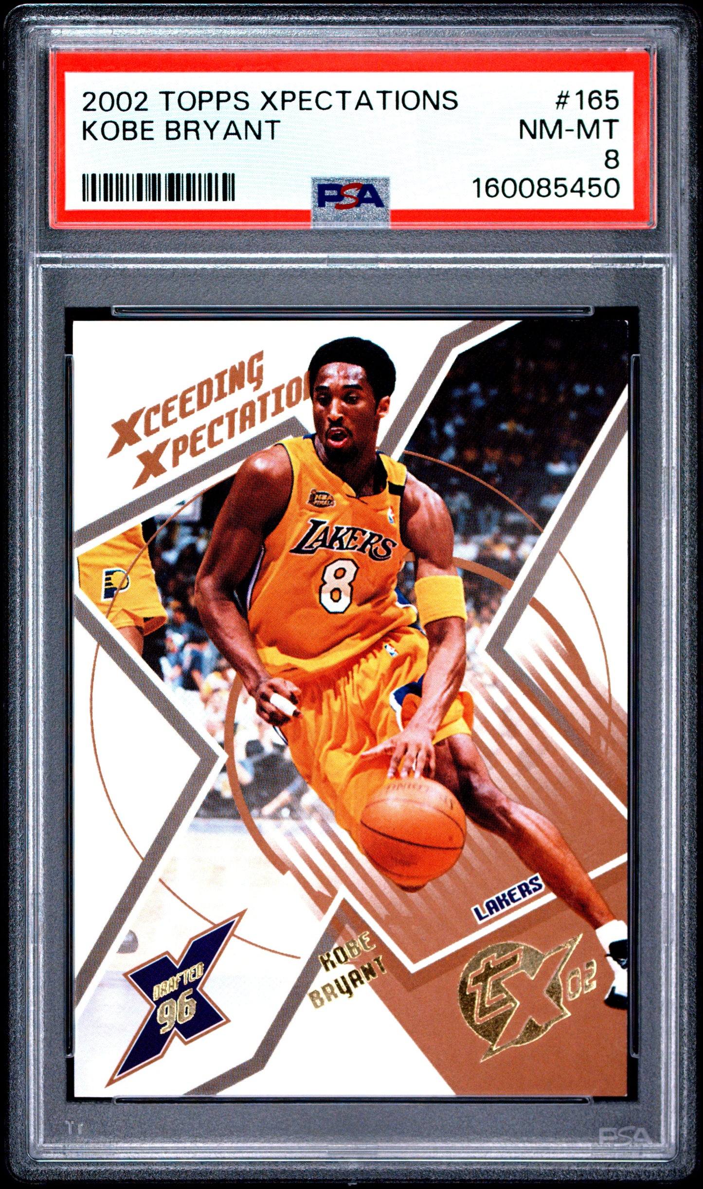 2002 Topps Xpectations #165 Kobe Bryant #'d /750 PSA 8