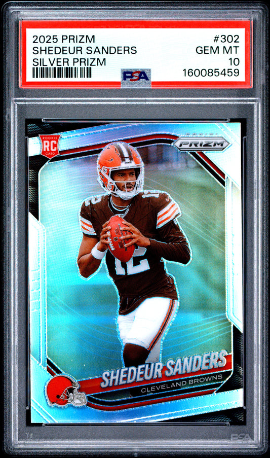 2025 Panini Prizm #302 Silver Prizm Shedeur Sanders RC PSA 10