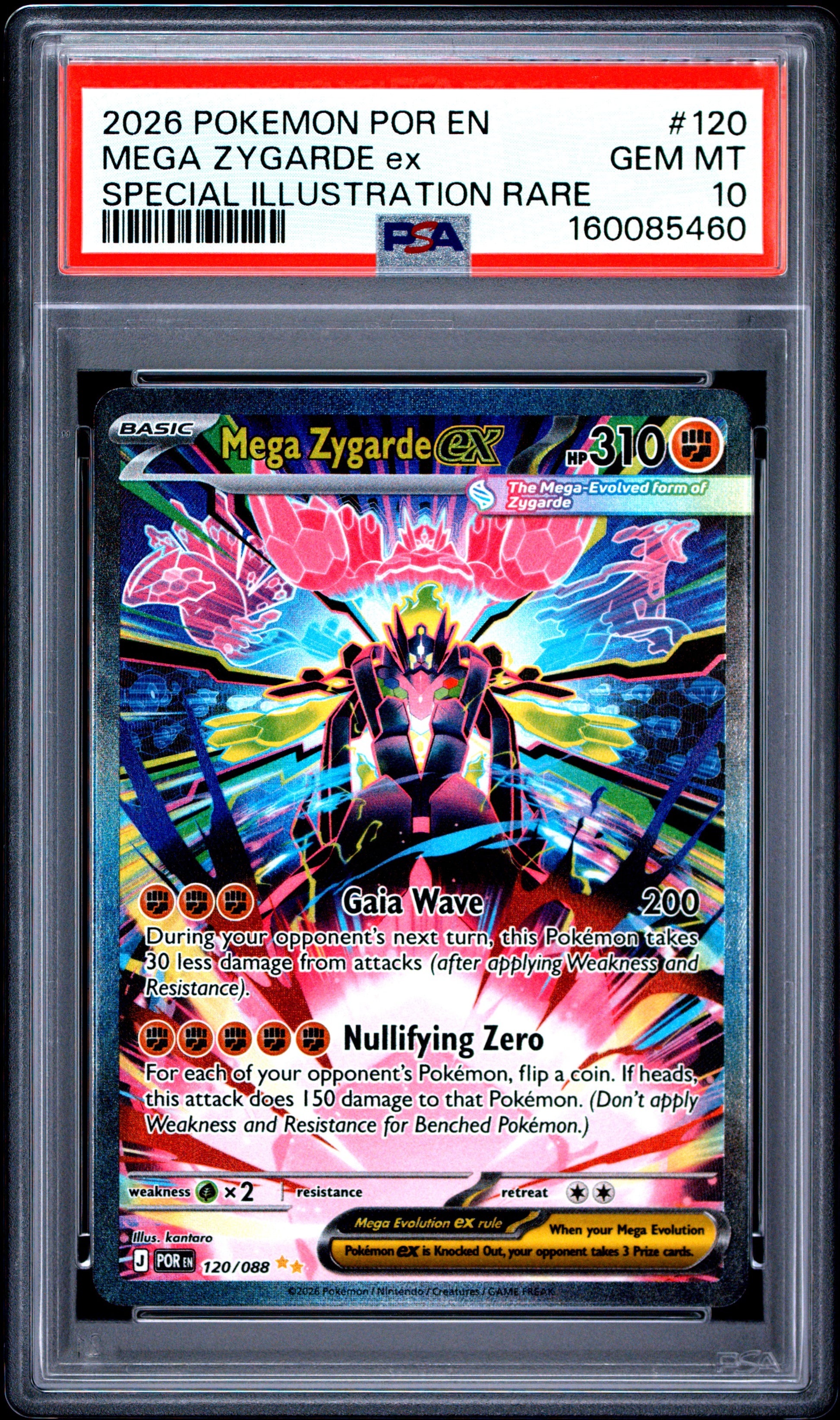 2026 Pokemon Por En-Perfect Order #120 S.I.R. Mega Zygarde Ex PSA 10
