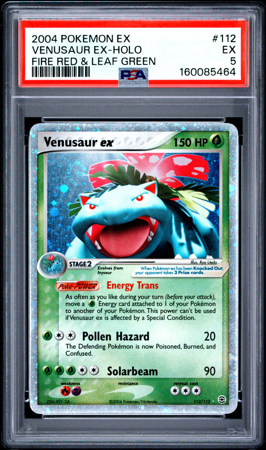 2004 Pokemon Ex Fire Red & Leaf Green #112 Venusaur Ex-Holo PSA 5