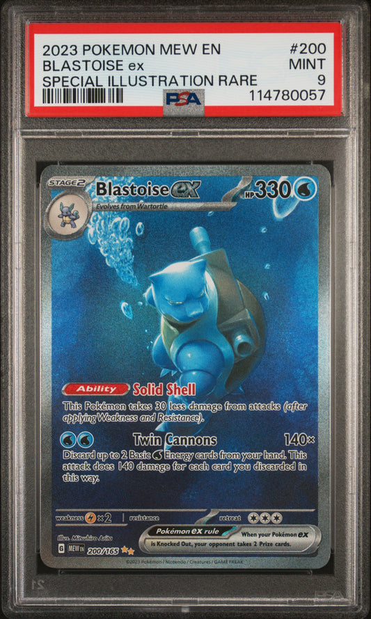 2023 Pokemon Mew En-151 #200 Special Illustration Rare Blastoise Ex PSA 9