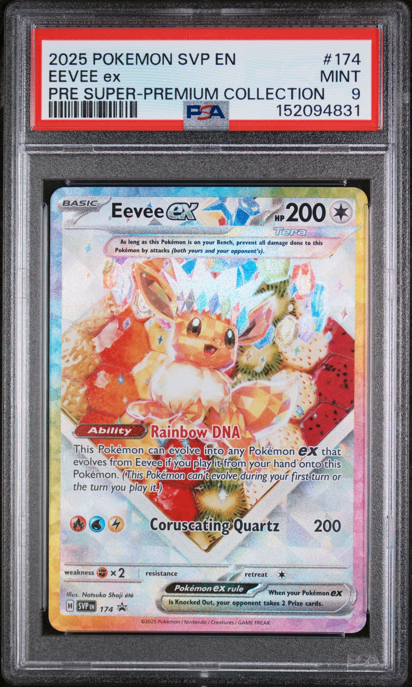 2025 Pokemon Svp En-Sv Black Star Promo #174 Eevee Ex PSA 9