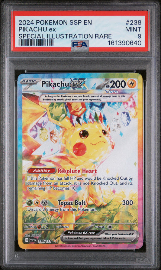 2024 Pokemon Ssp En-Surging Sparks #238 S.I.R. Pikachu Ex PSA 9