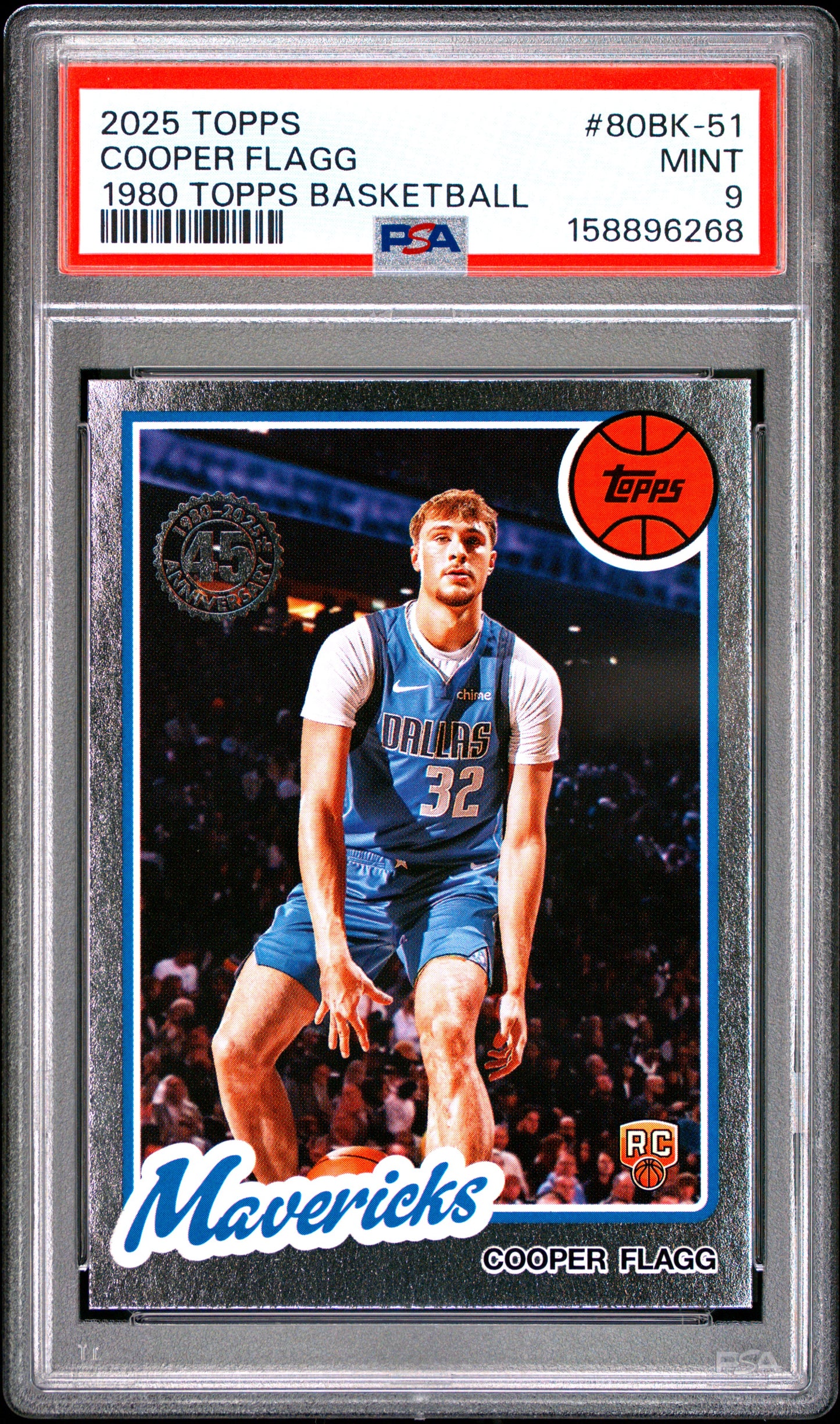2025 Topps 1980-81 Topps Basketball #80BK-51 Cooper Flagg RC PSA 9