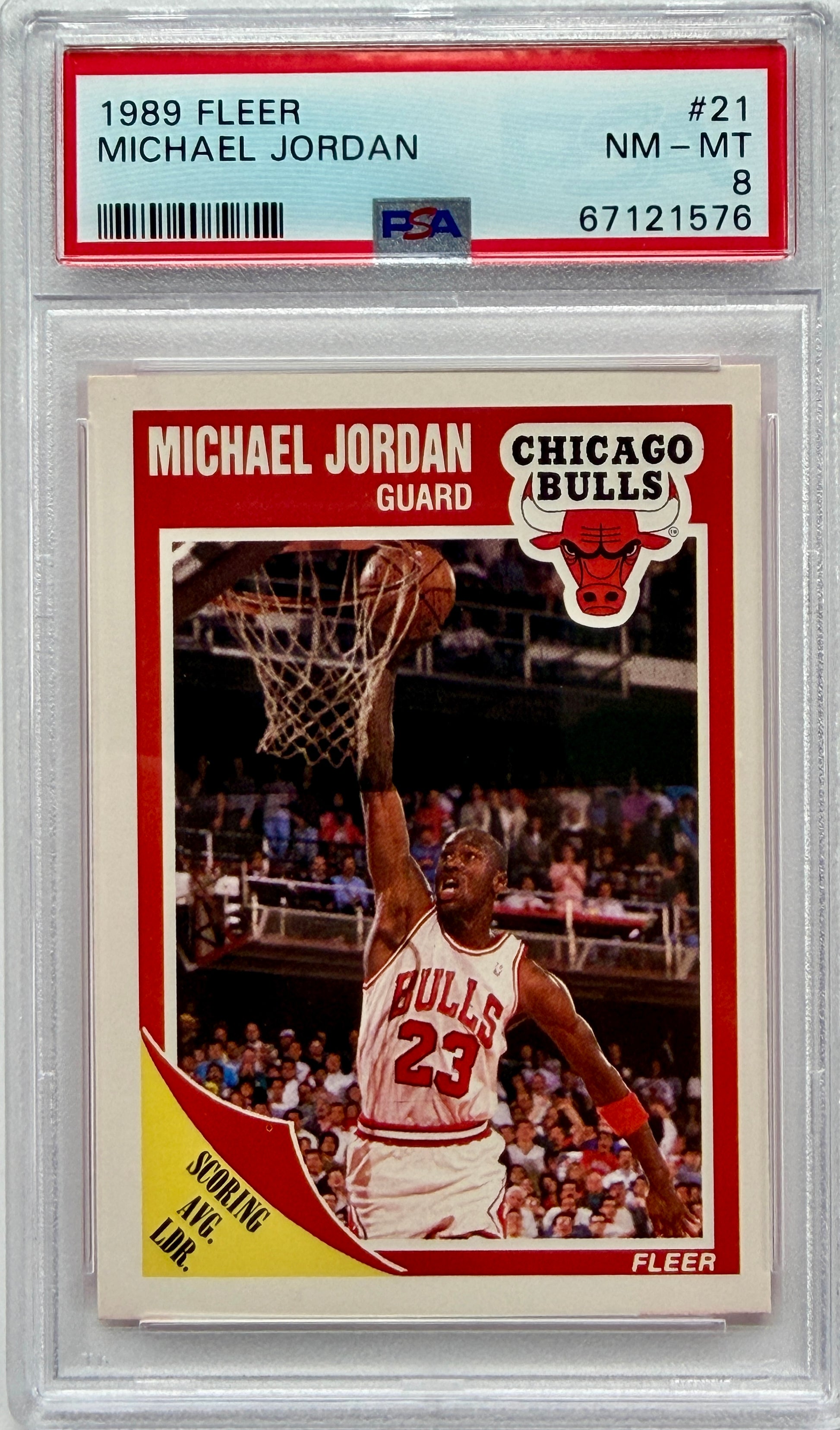 1989 Fleer #21 Michael Jordan PSA 8