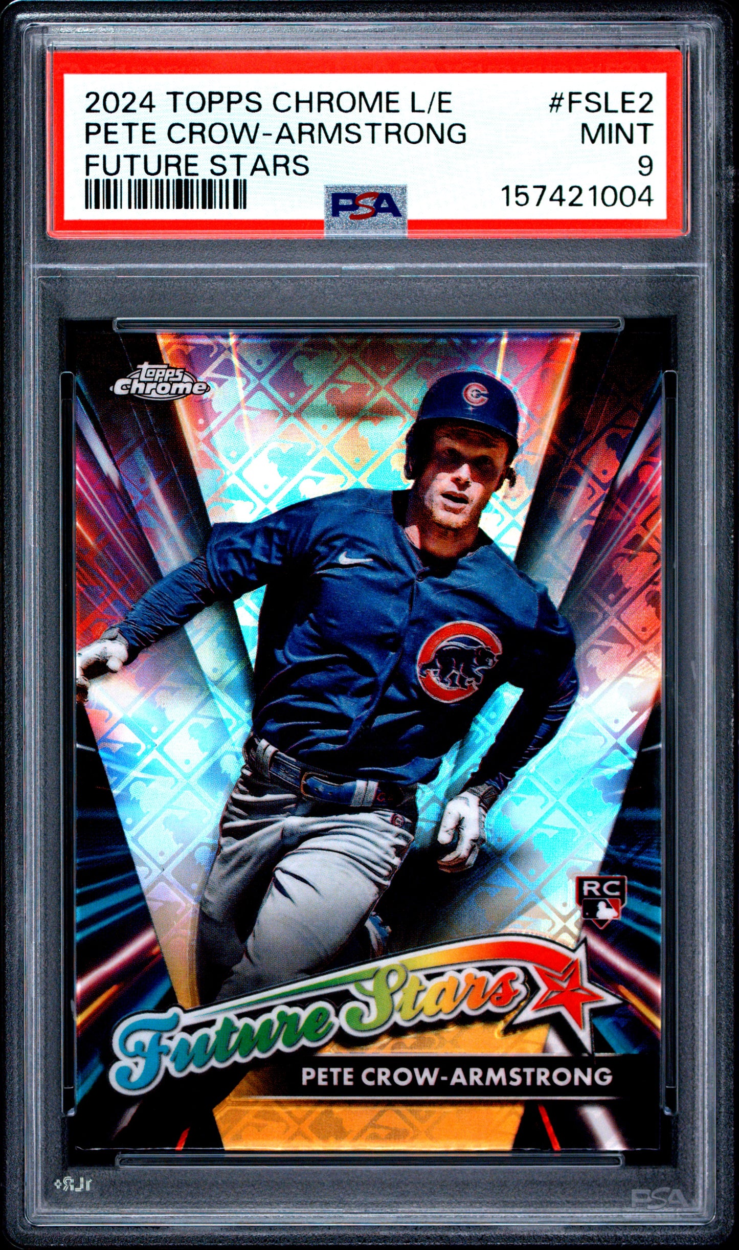 2024 Topps Chrome Logofractor Edition Future Stars Pete Crow-Armstrong RC PSA 9